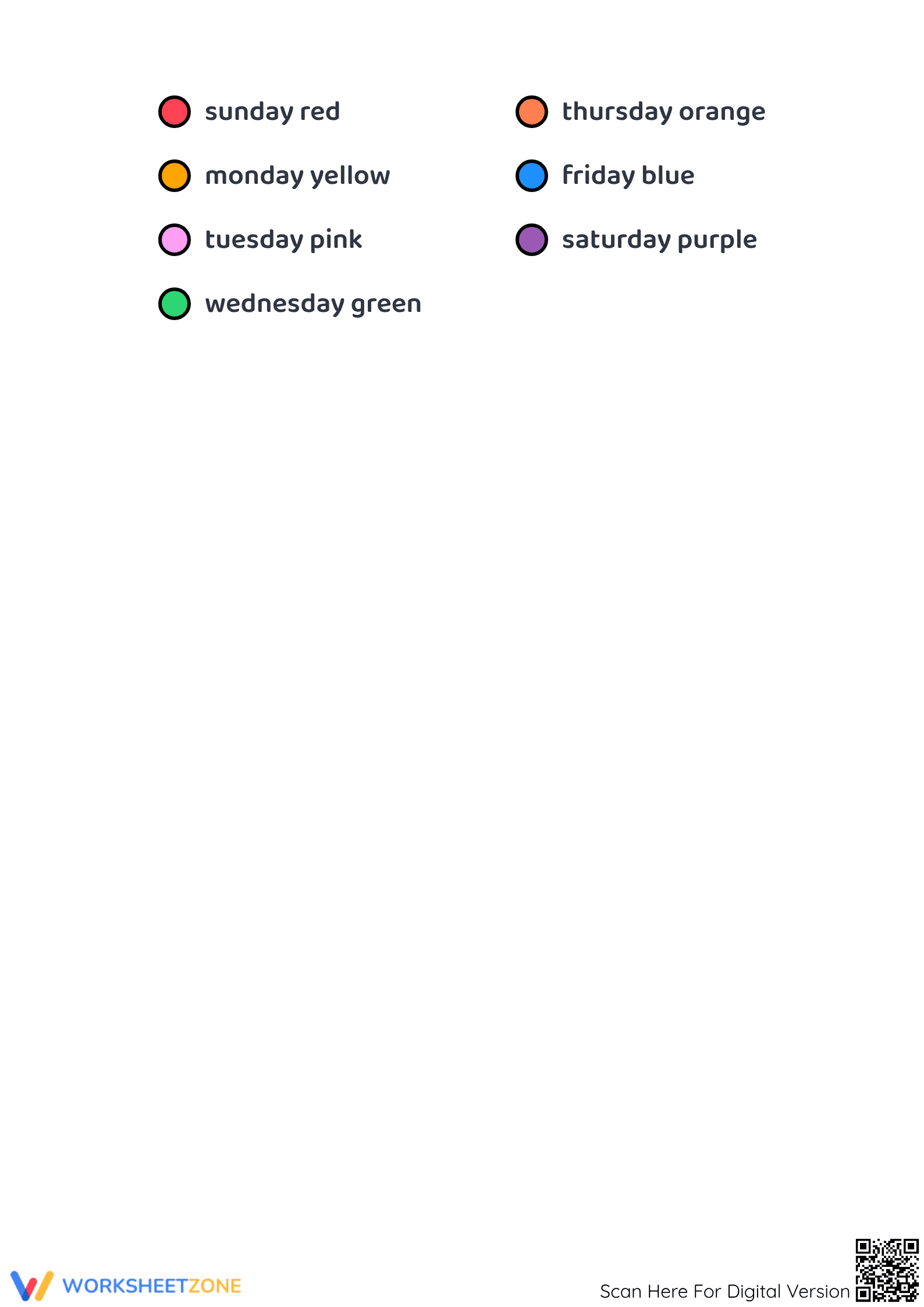 Days of the Week Worksheet | Grade 1 Essential - Page 2