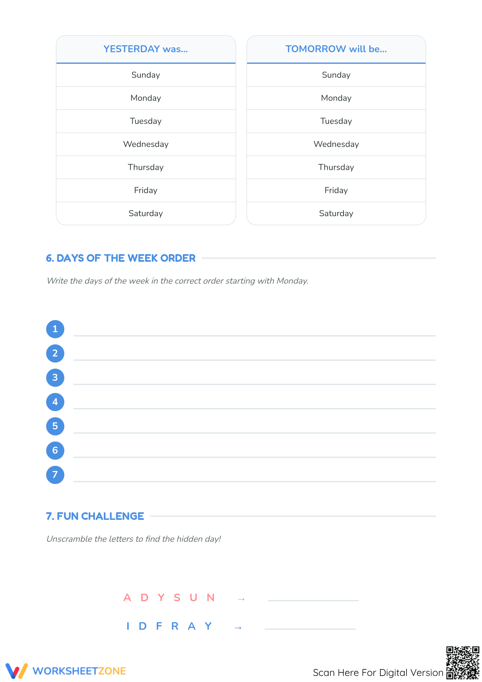 Tuesday Calendar Skills Worksheet | Grade 1-3 Essential - Page 3
