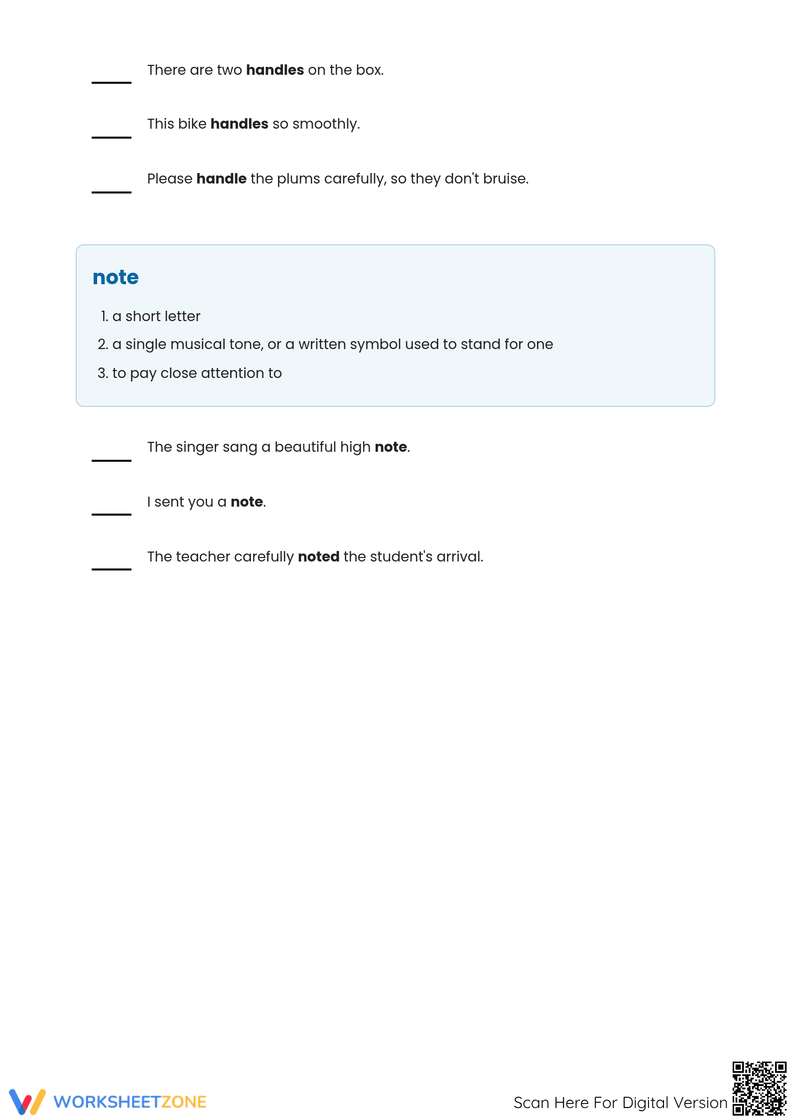 Grade 5 Multiple Meaning Words — Printable No-Prep Worksheet - Page 2
