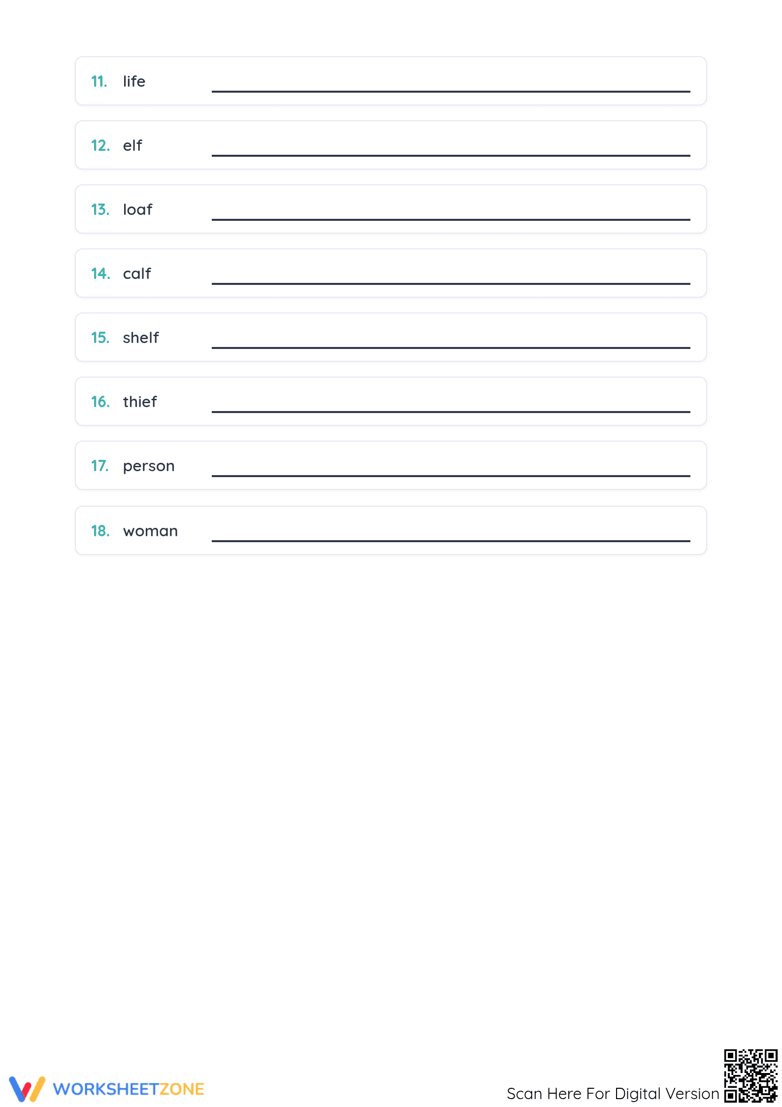 Irregular Plural Nouns Worksheet | Grade 4-5 Printable - Page 2