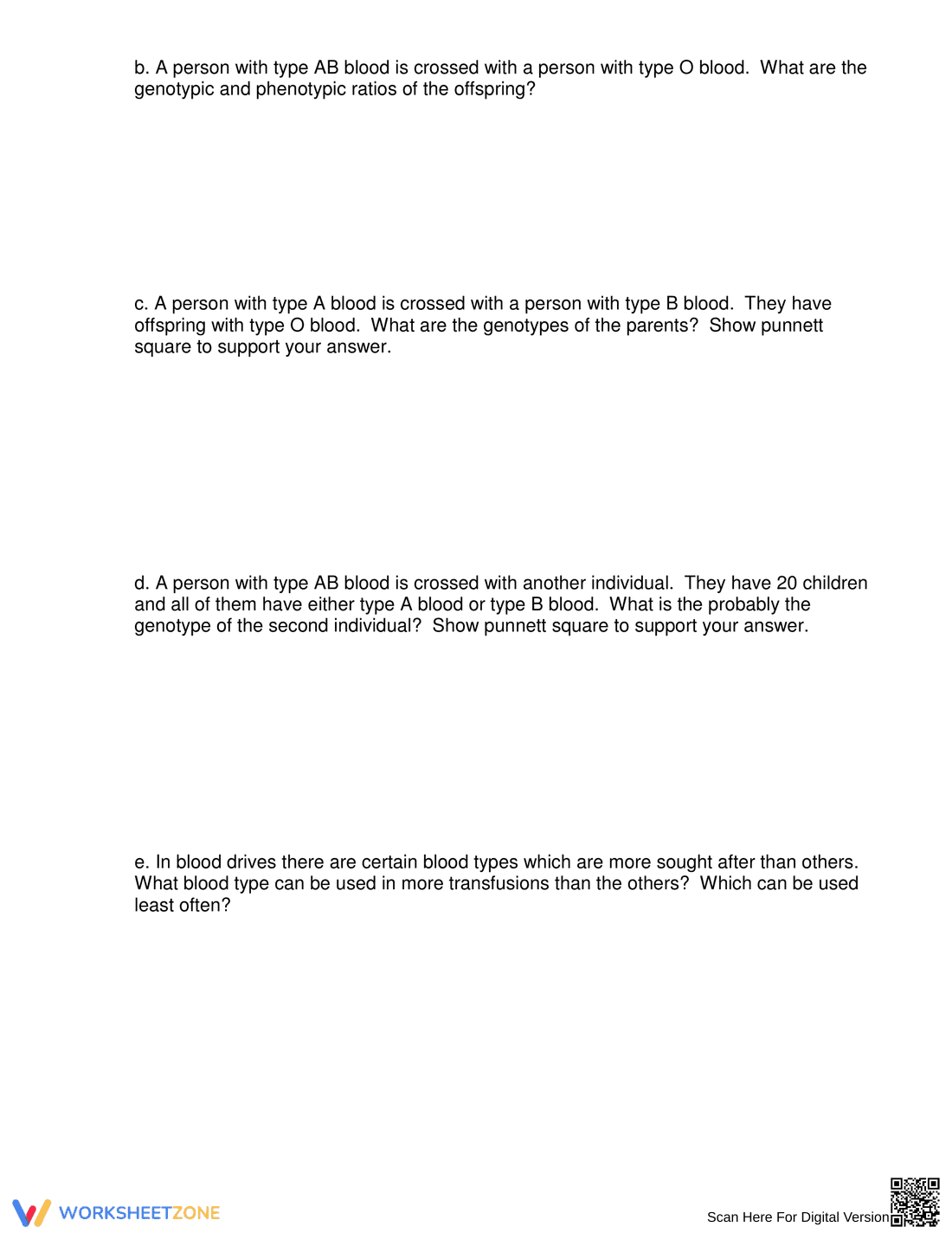 Punnett Square Practice – Biology Worksheet for Genetics - Page 6