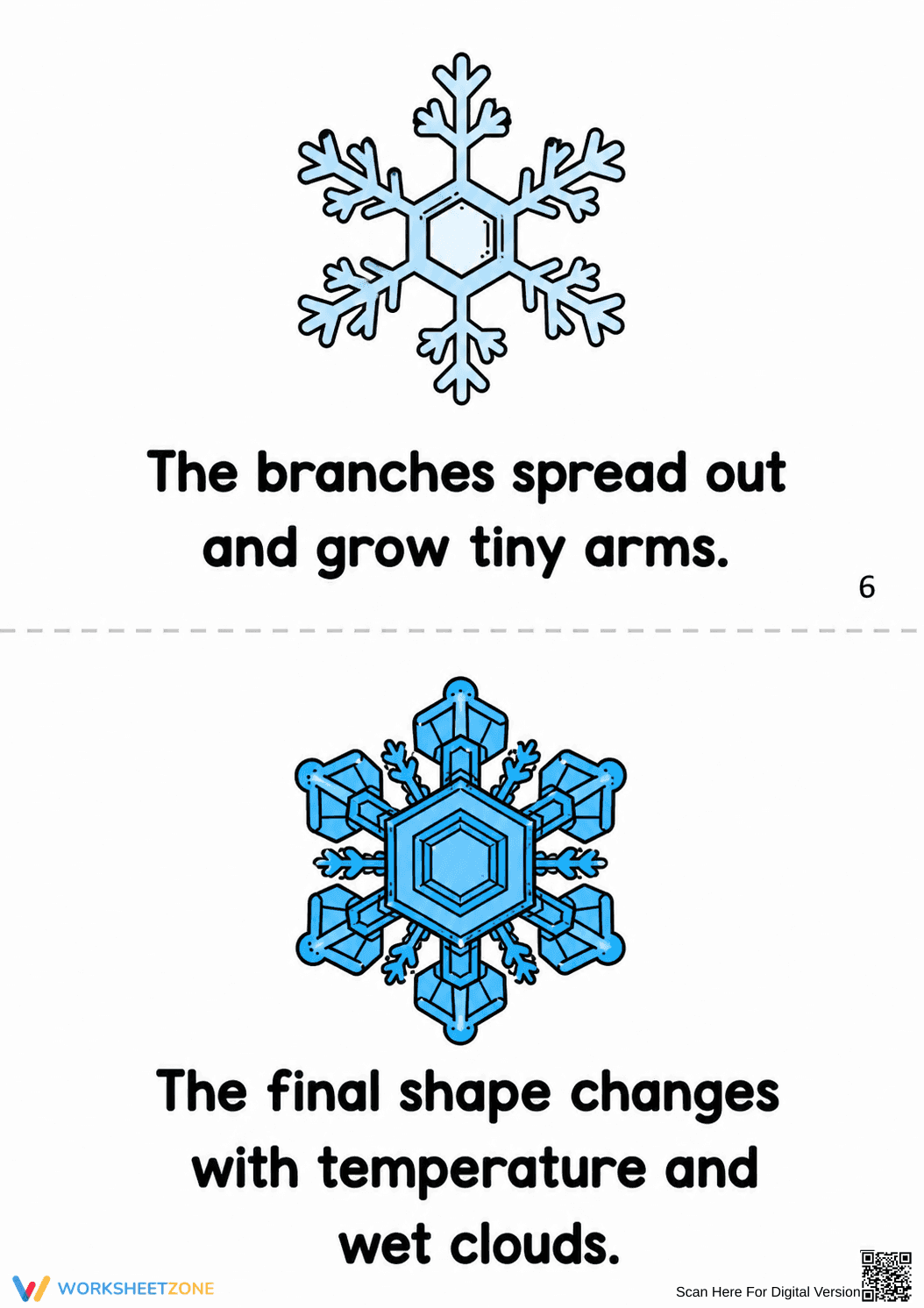 Snowflake Life Cycle Worksheet | Grade 3-5 Printable - Page 3