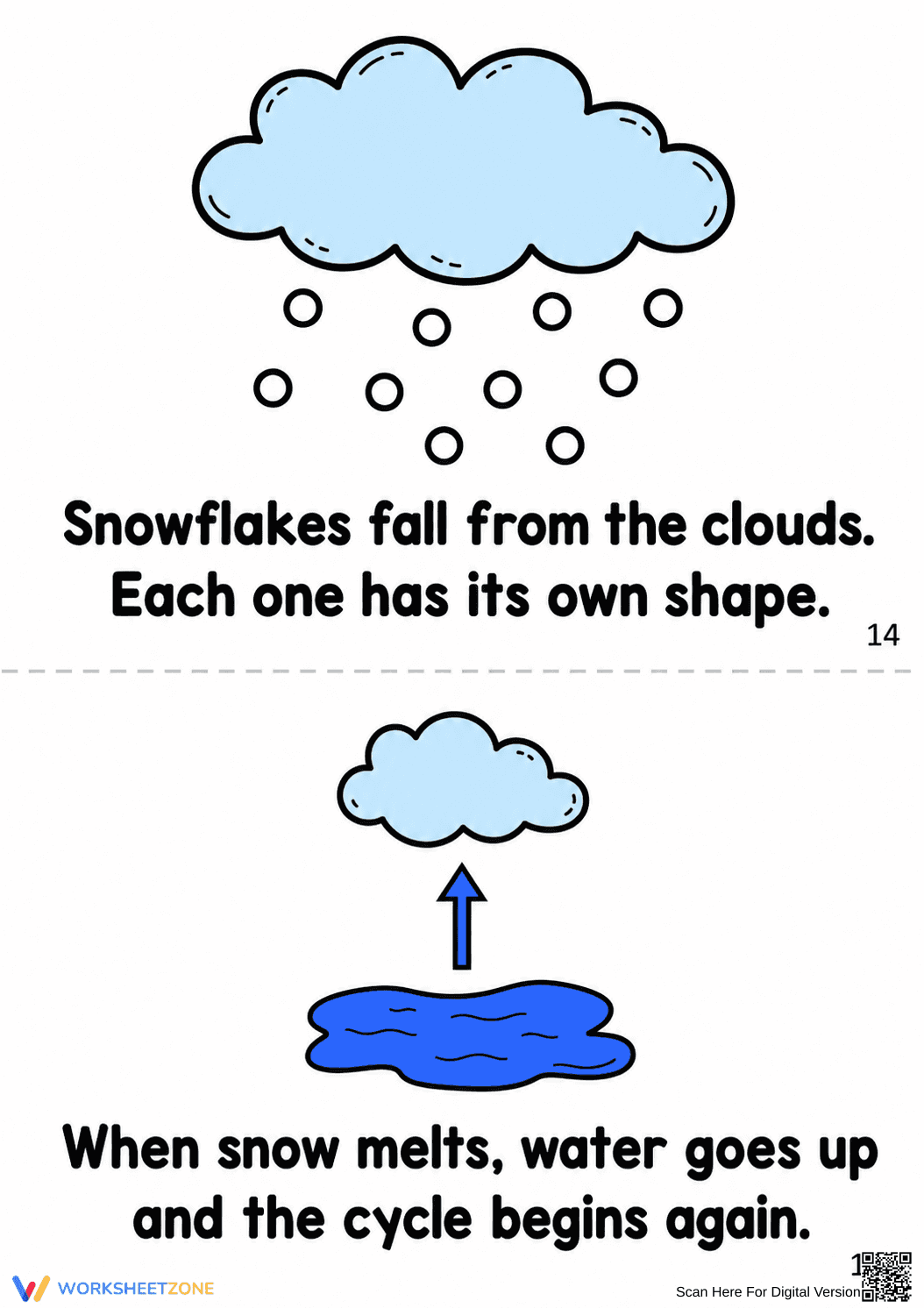 Snowflake Life Cycle Worksheet | Grade 3-5 Printable - Page 6