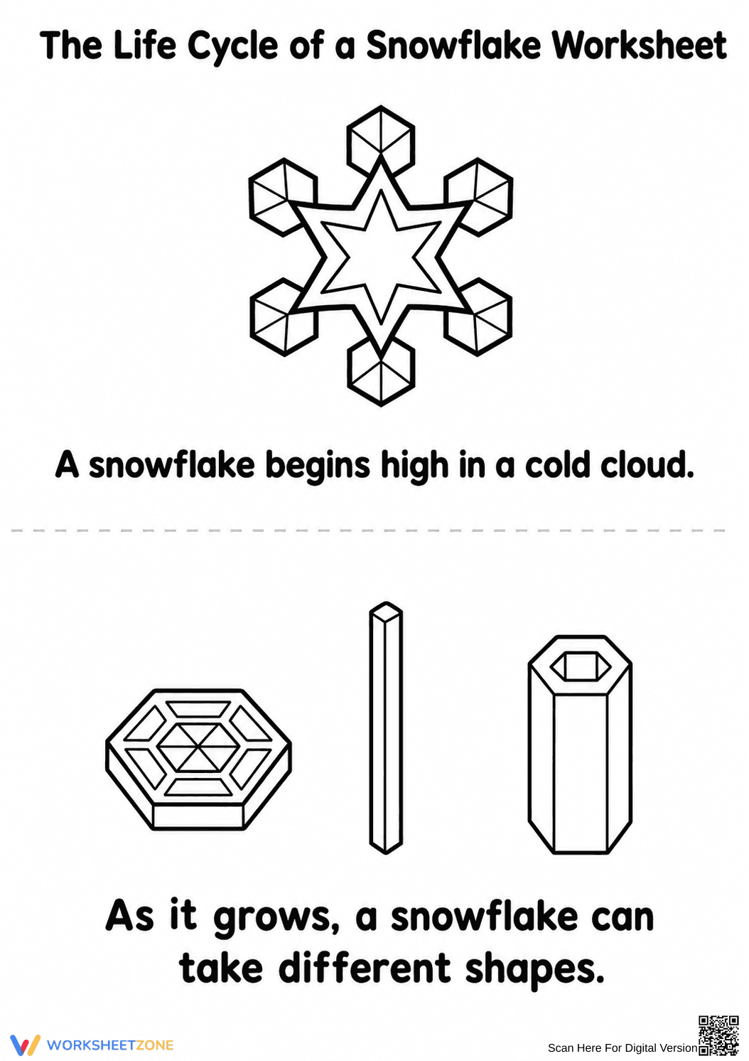 Snowflake Life Cycle Worksheet | Grade 3-5 Printable - Page 11