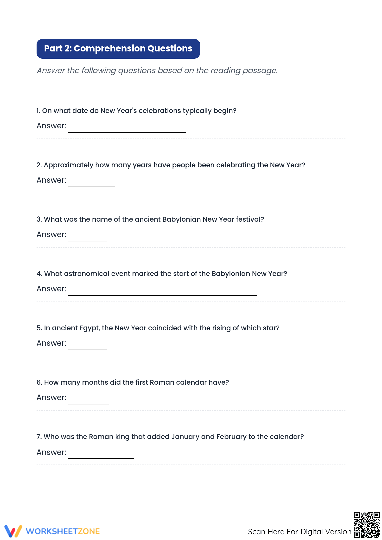 Essential New Year’s History & Traditions — Grade 4 ELA - Page 3