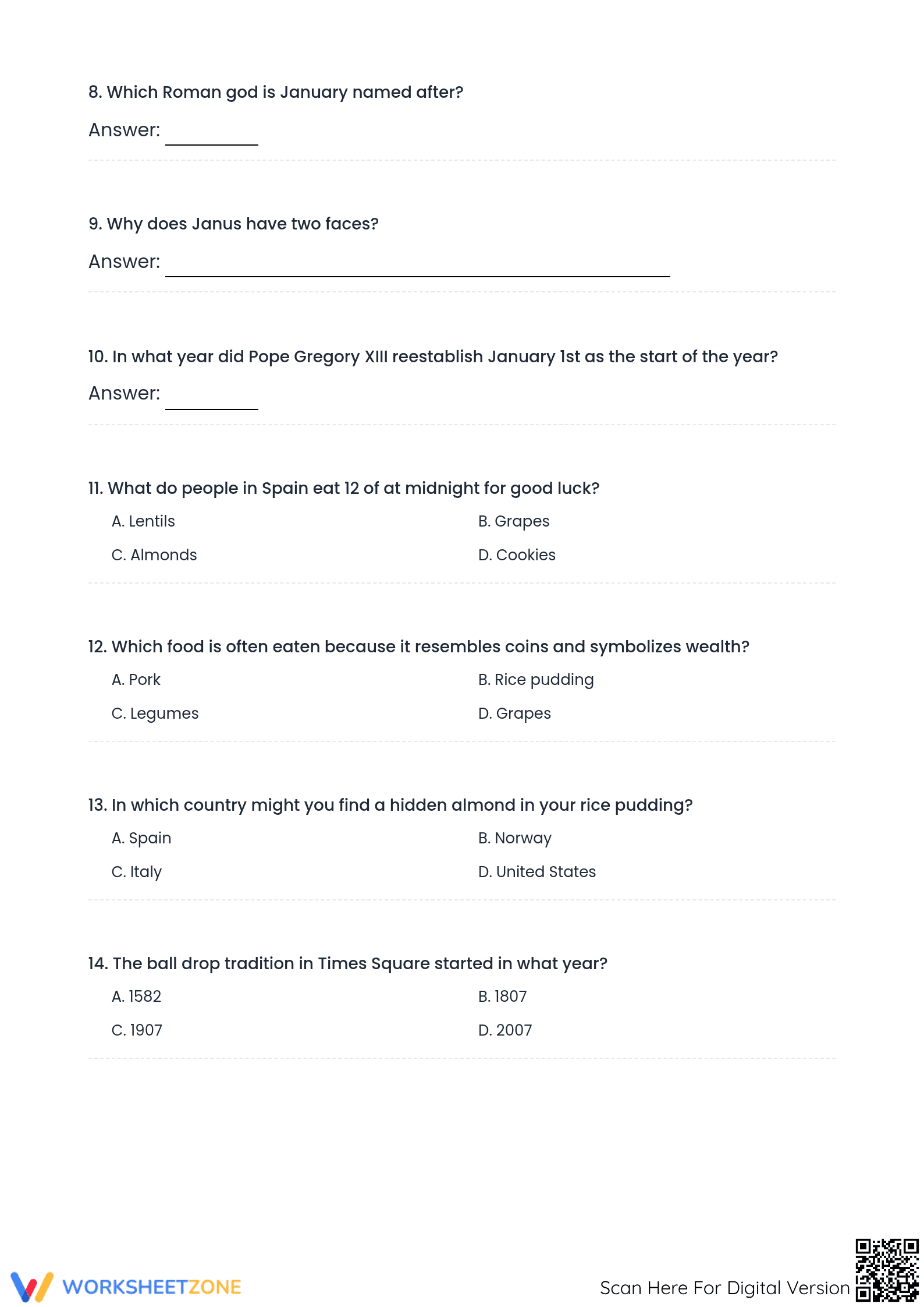 Essential New Year’s History & Traditions — Grade 4 ELA - Page 4