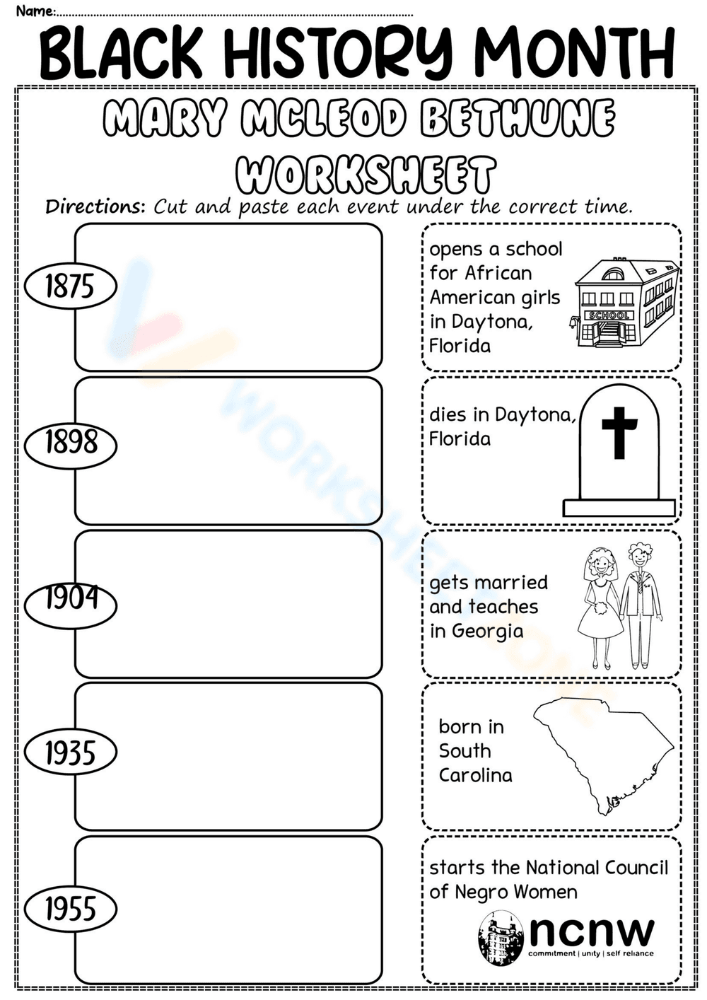 Ruby Bridges Worksheet for Black History Month - Page 4