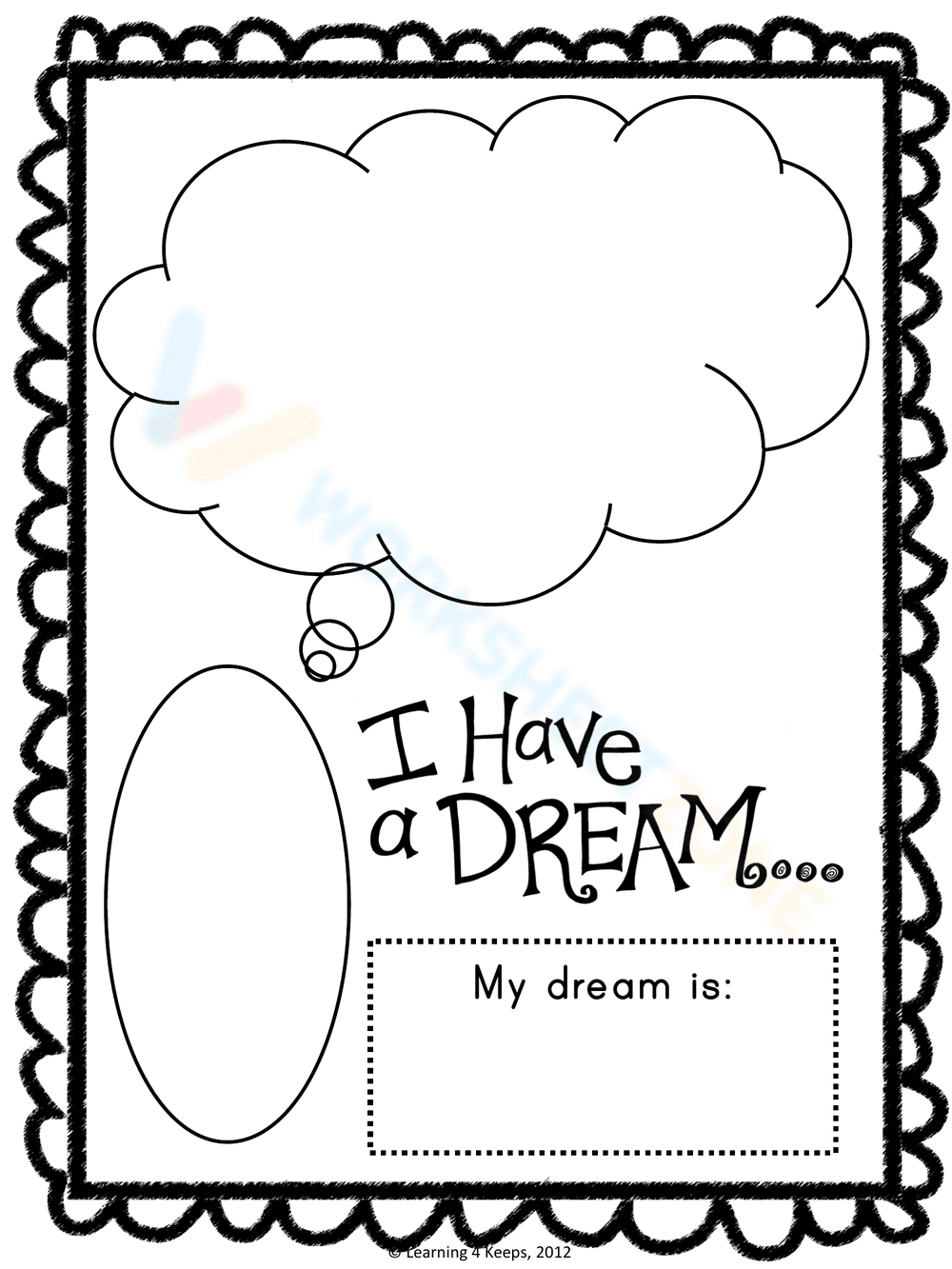 Martin Luther King Jr. "I Have a Dream" Worksheet - Page 3