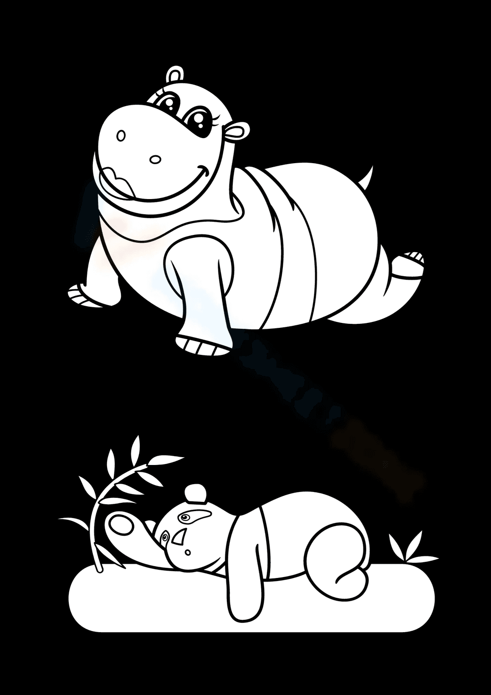 Test - Black White Clean Wildlife Coloring Worksheet Set - Page 5