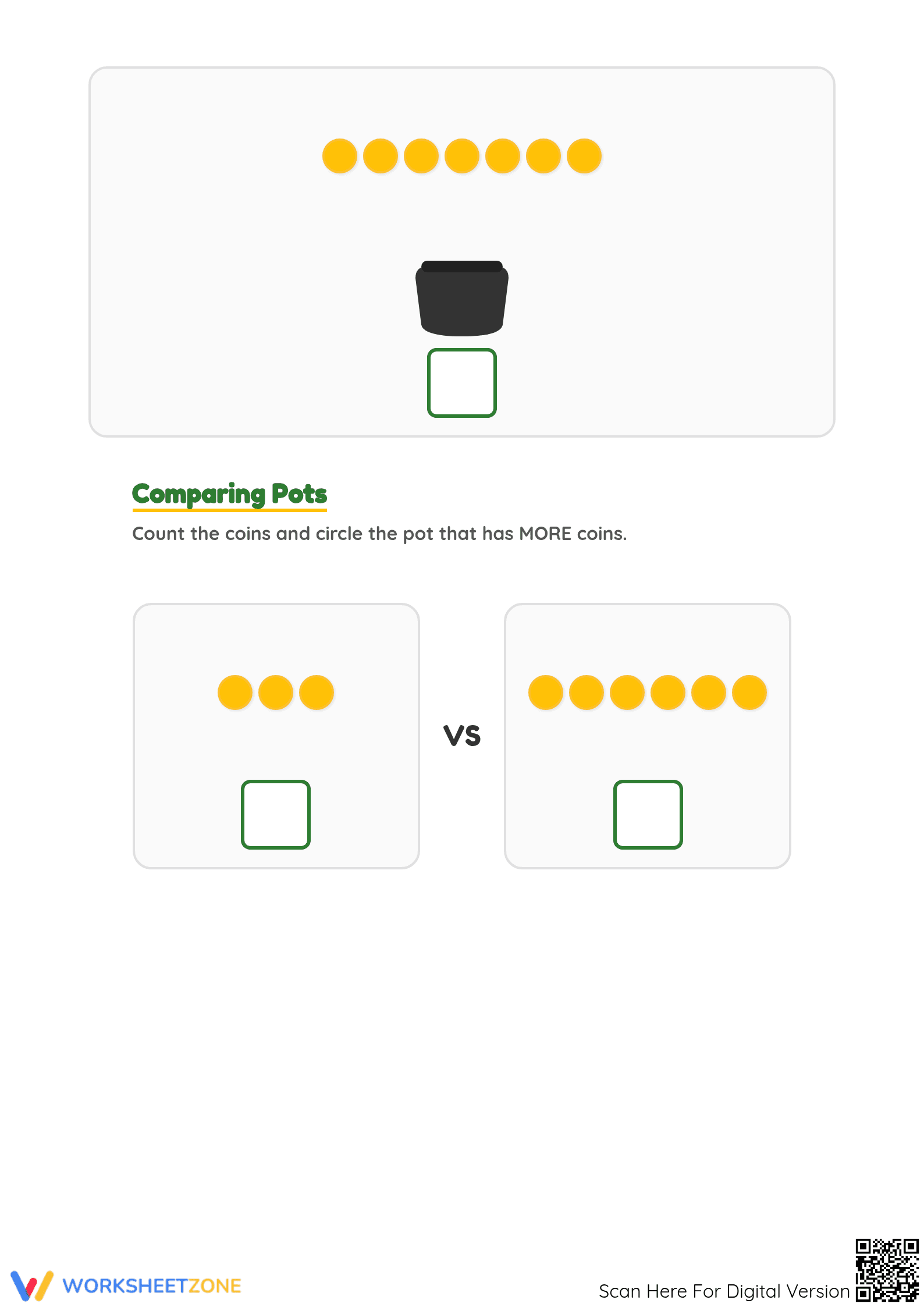 Printable St. Patrick's Day Counting Gold Coins — Grade K-1 - Page 3