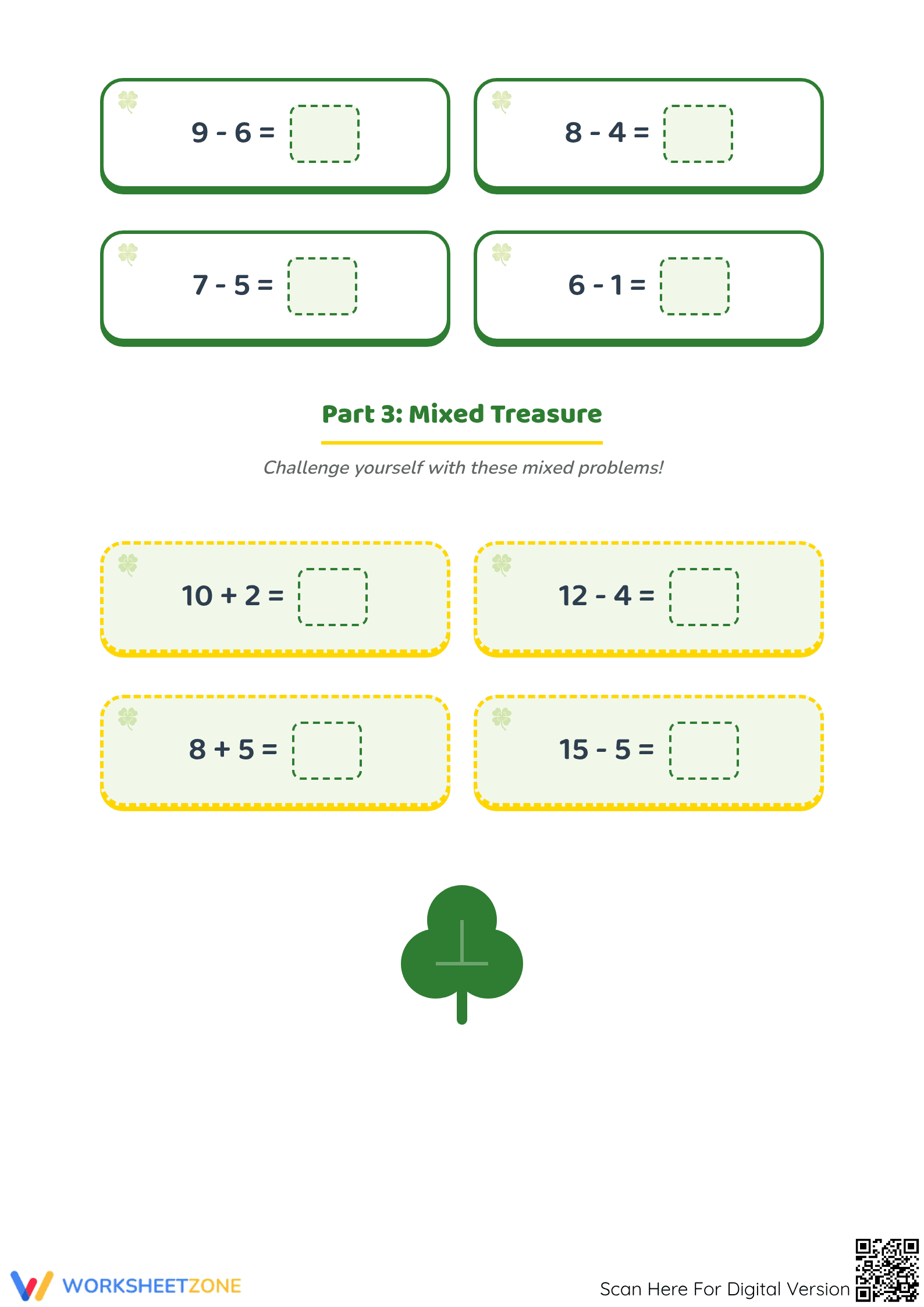 Essential St. Patrick's Day Math: Addition & Subtraction - Page 3