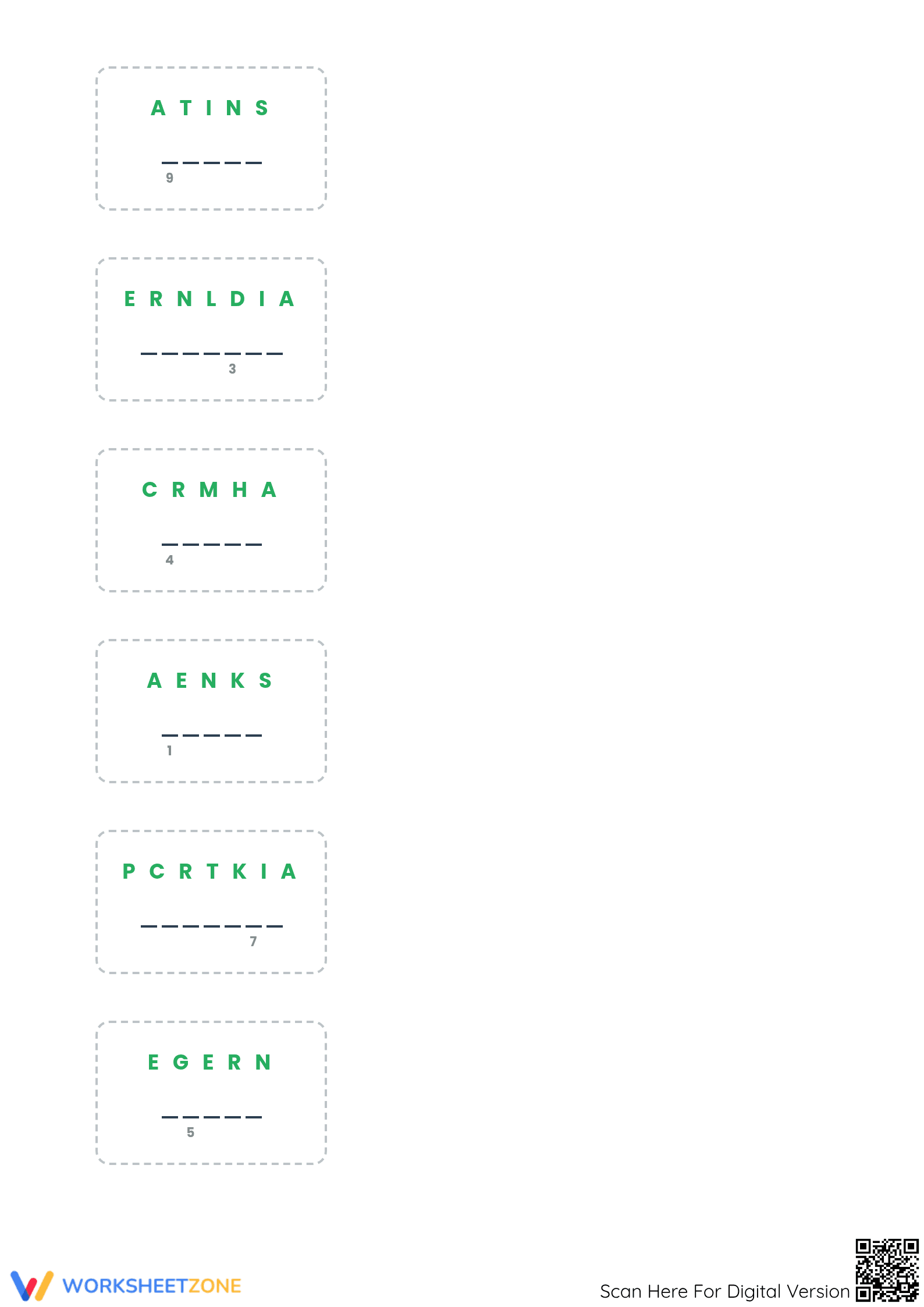 St. Patrick's Day Word Scramble | Grade 5 Printable - Page 2