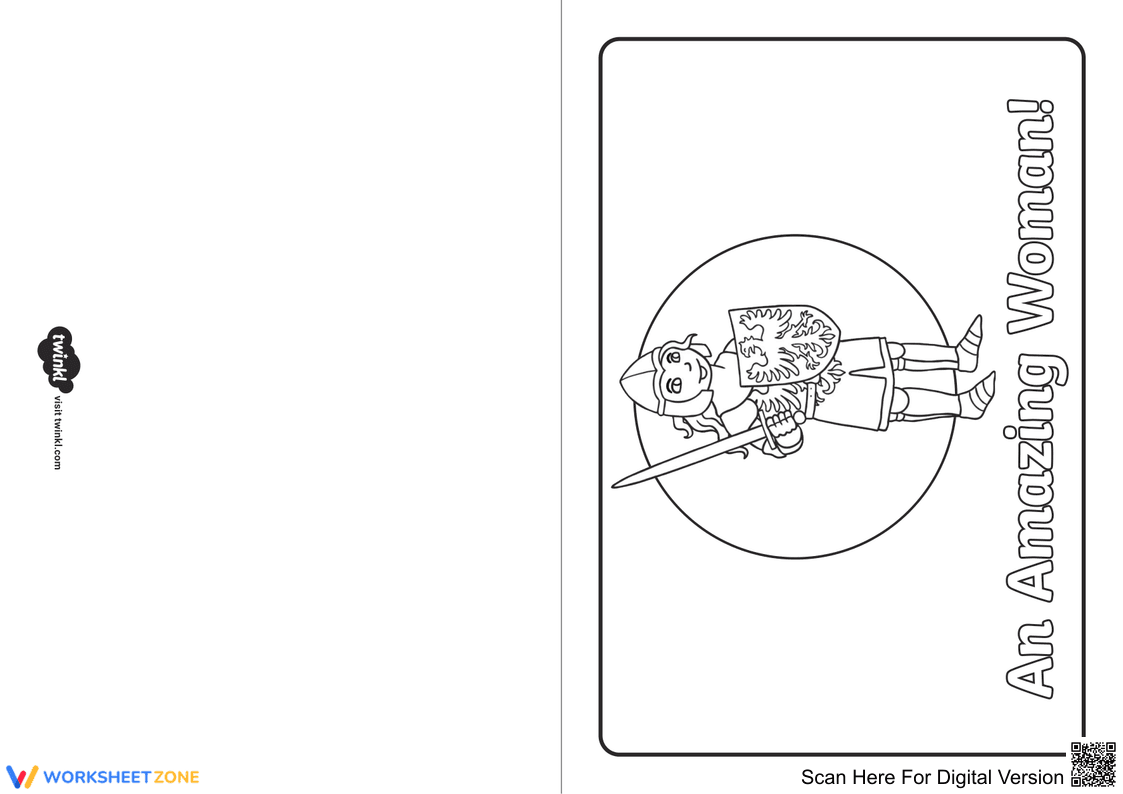 Amazing Woman Coloring Page | Printable Grade 2–3 - Page 2