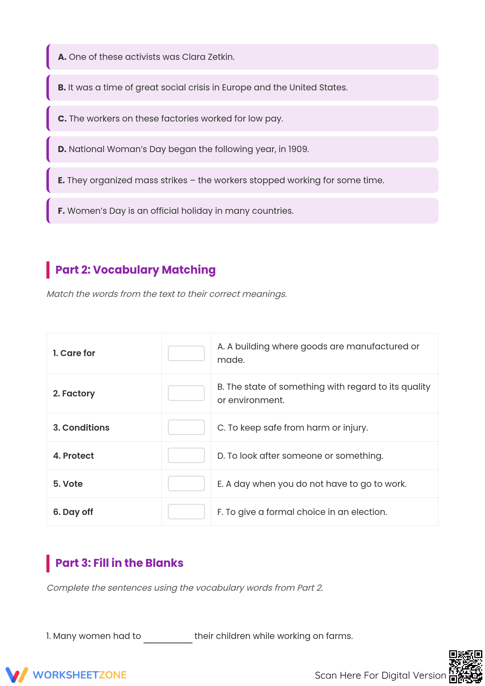 International Women's Day Worksheet | Grade 6 Essential - Page 3