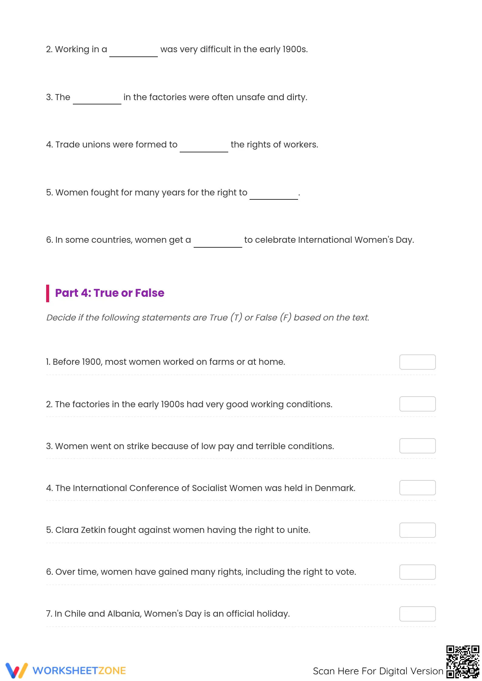 International Women's Day Worksheet | Grade 6 Essential - Page 4