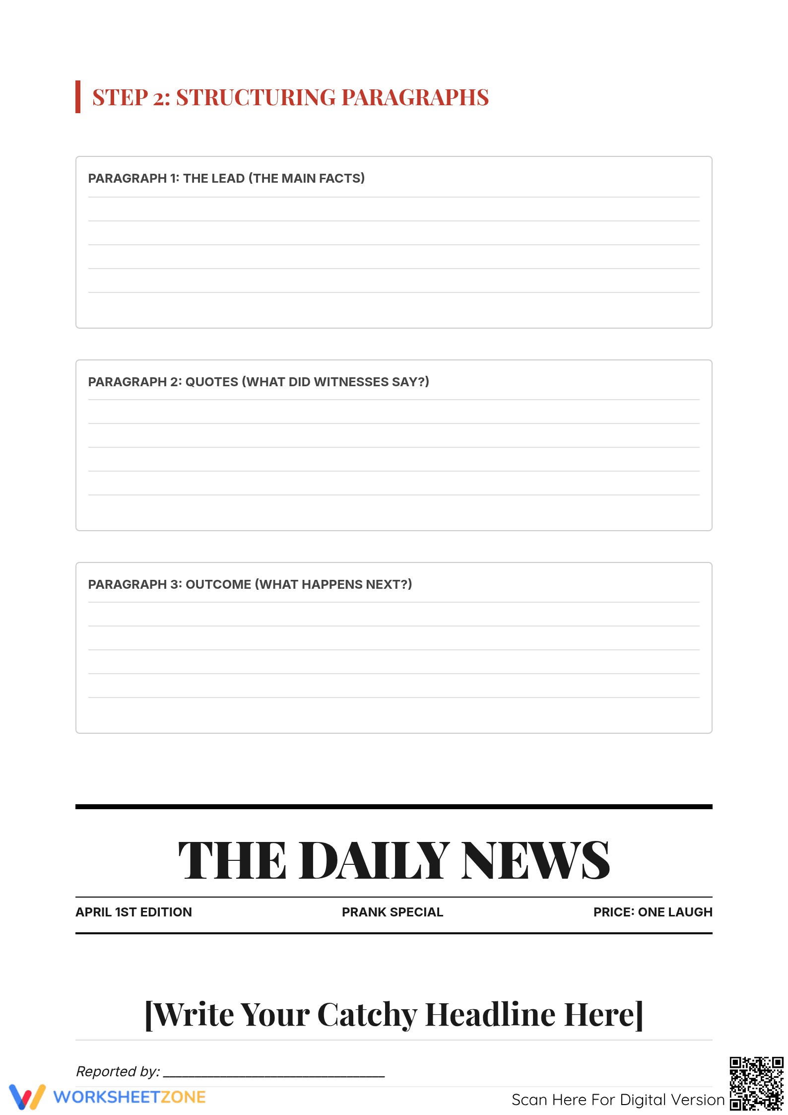 Essential April Fools' Day Newspaper Report | Grades 3-12 - Page 2