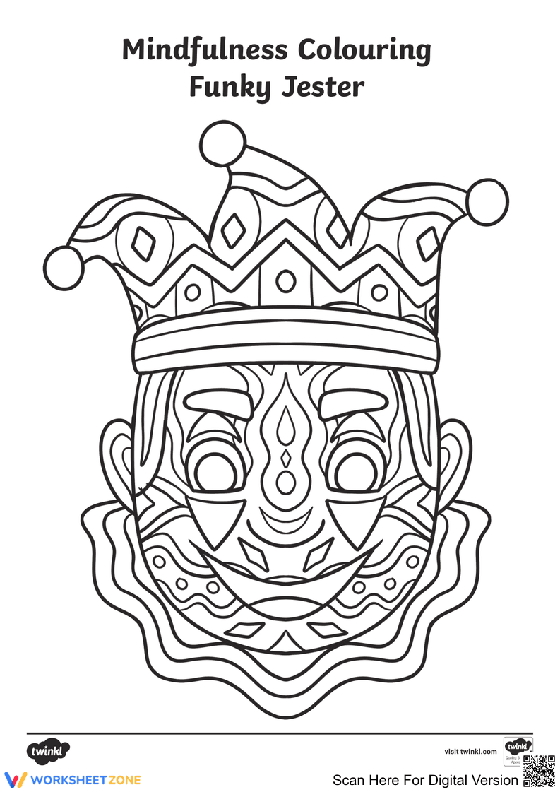 Funky Jester Mindfulness Worksheet | Grade 3-12 Ready - Page 2