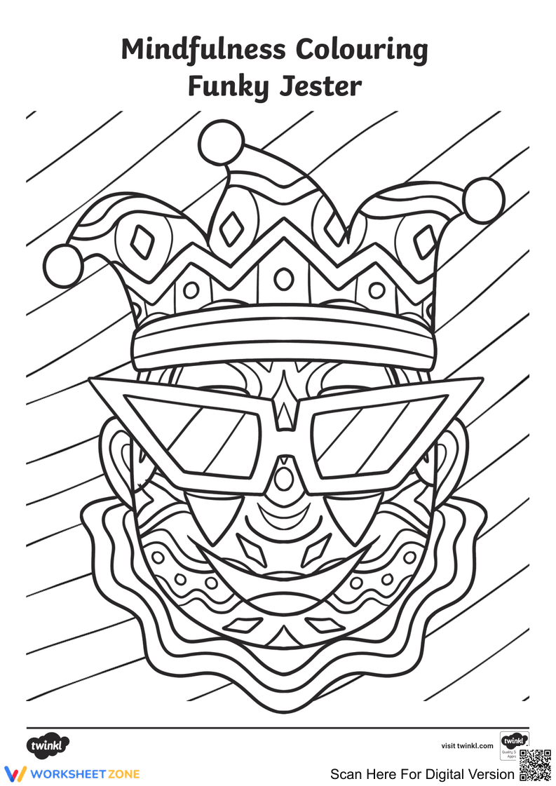 Funky Jester Mindfulness Worksheet | Grade 3-12 Ready - Page 3
