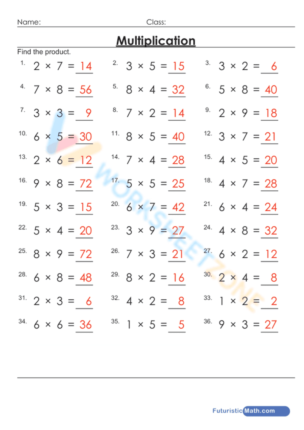 Basic multiplication - Page 3