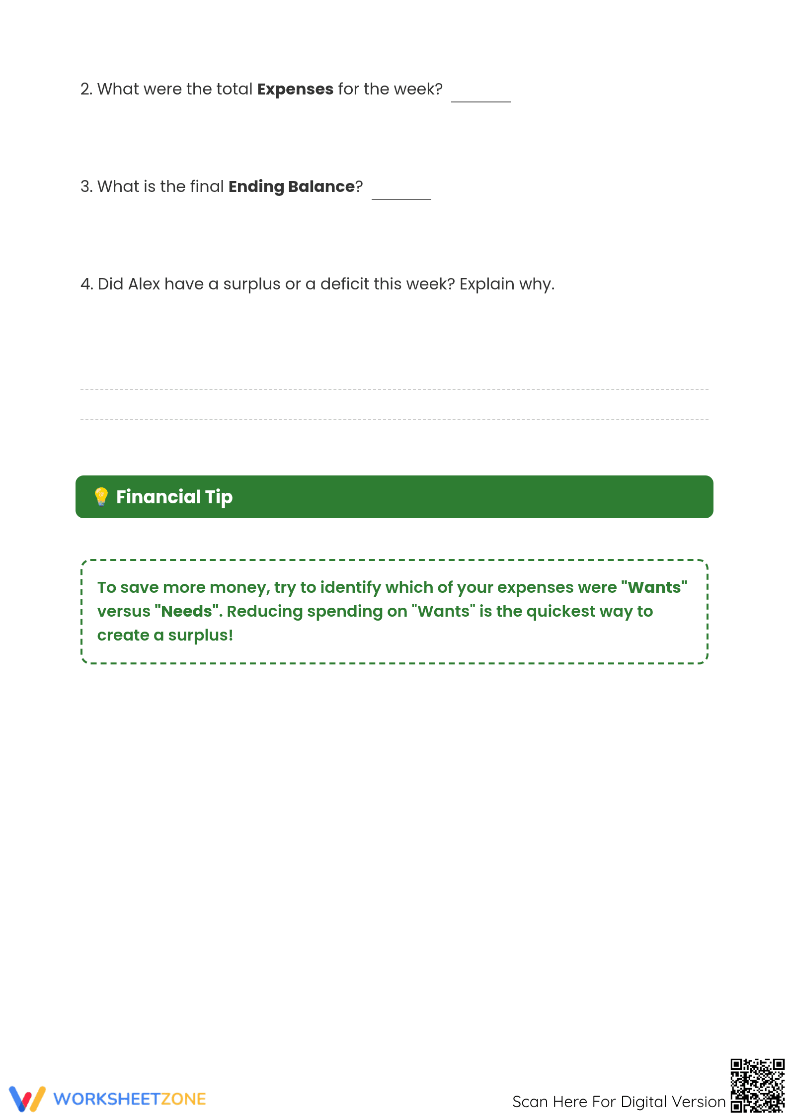 Grade 6-7 Cash Flow Worksheet | Printable Essential Guide - Page 3