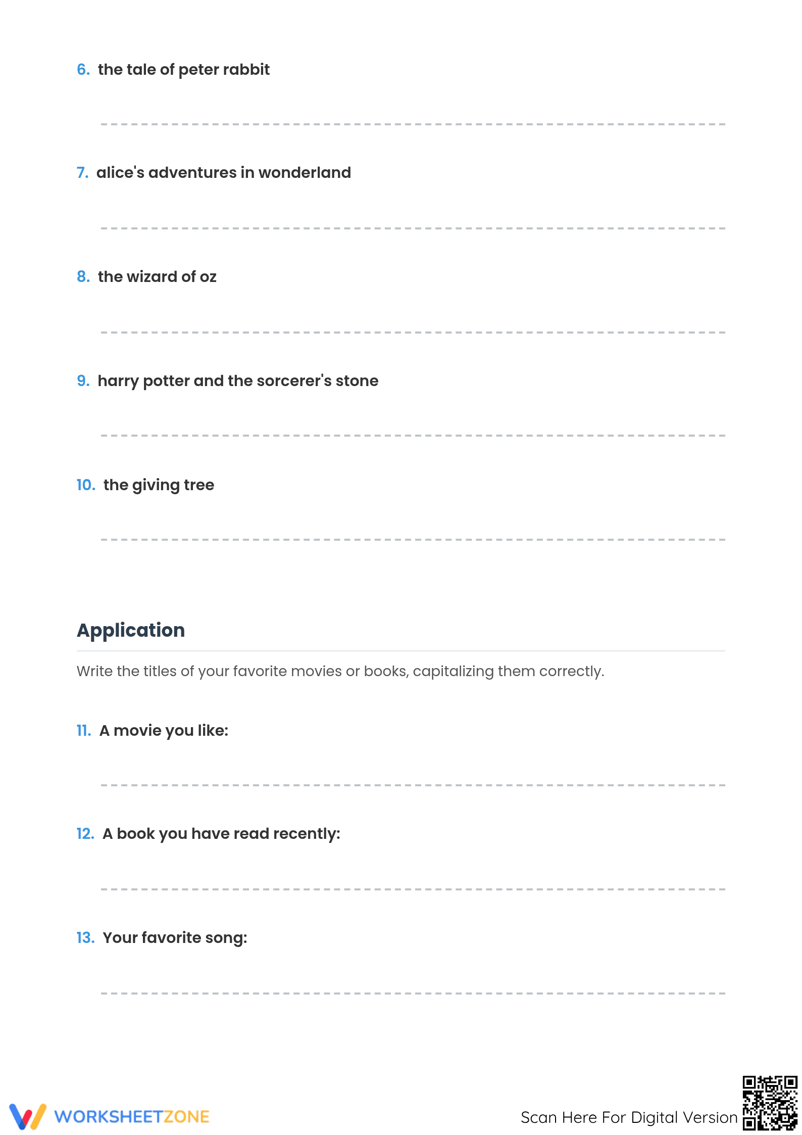 Essential Title Capitalization Rules Worksheet | Grade 4 - Page 2