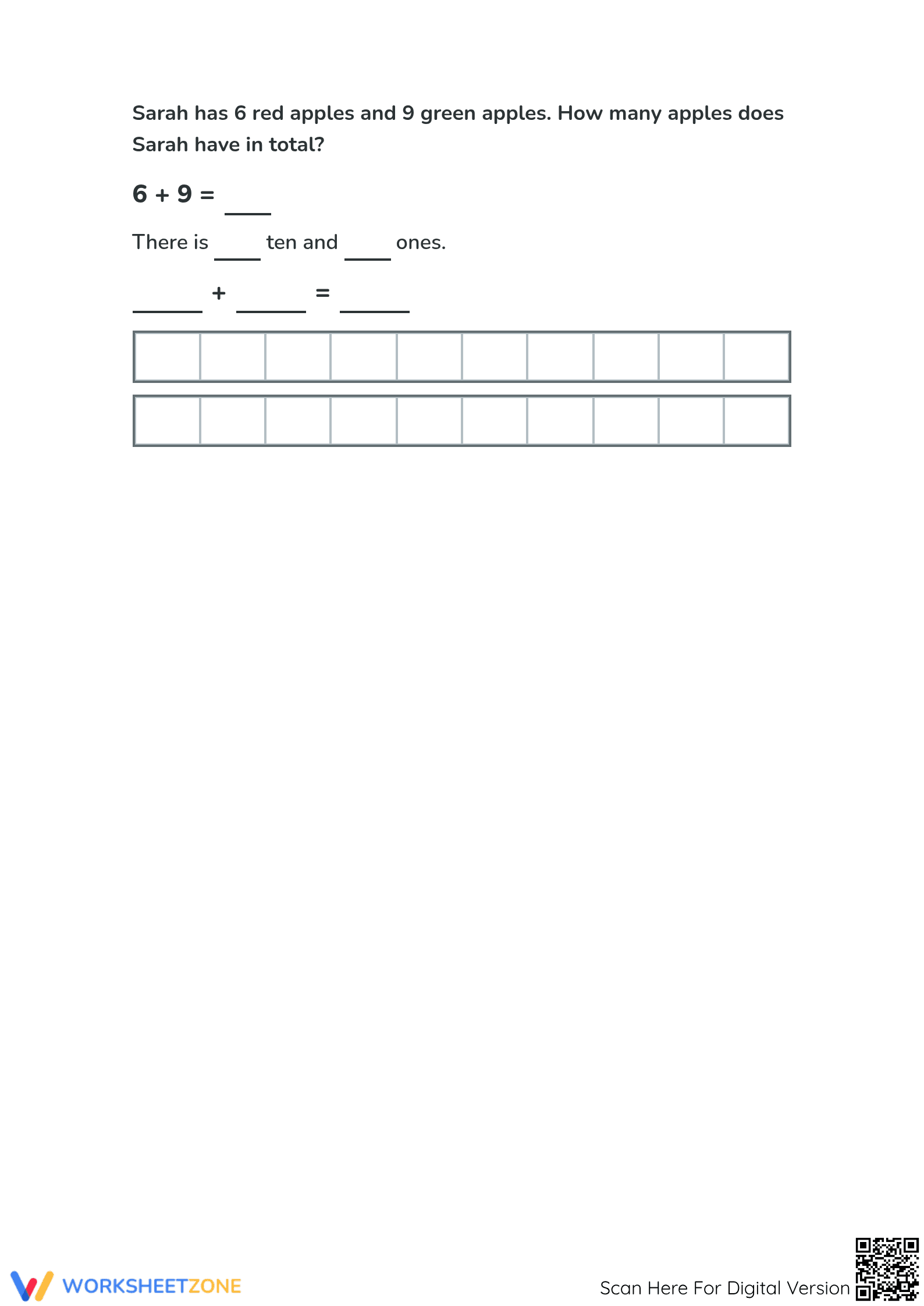 Printable Addition with Tens Sticks Worksheet | Grade 1 - Page 4