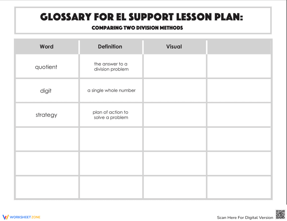 Glossary: Comparing Two Division Methods - Page 2