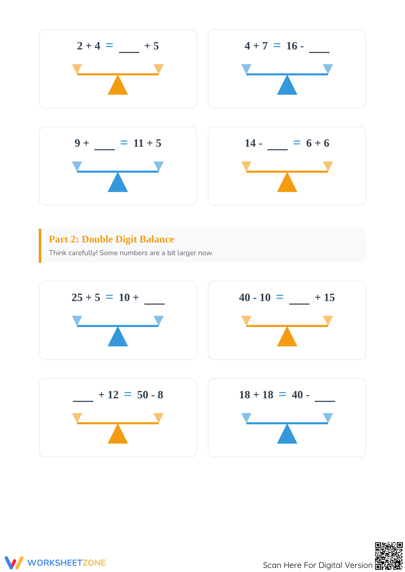 Printable Make it the Same Worksheet | Grade 1 Math - Page 2