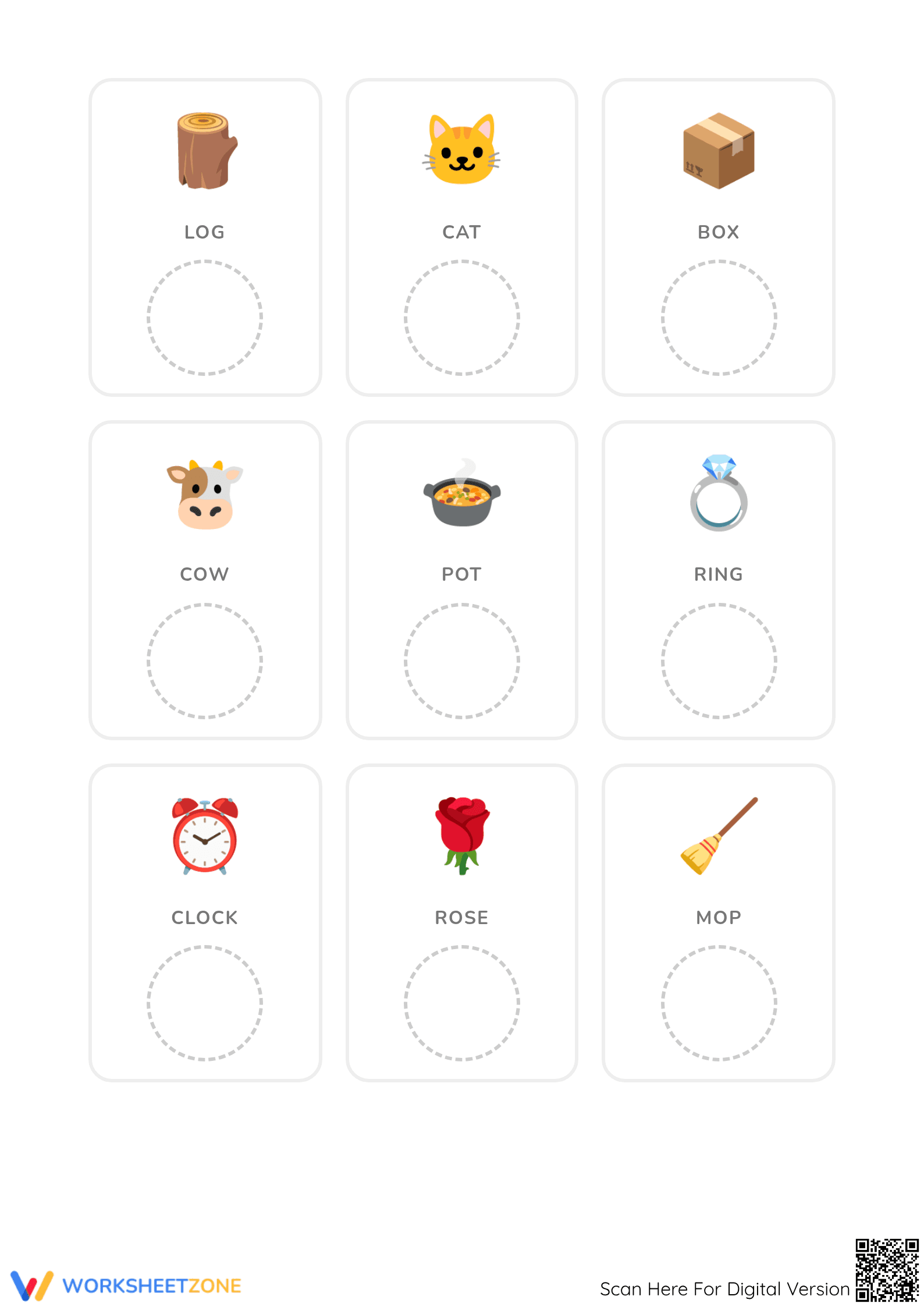 Short O Sound Printable Worksheet | Grade K ELA - Page 2