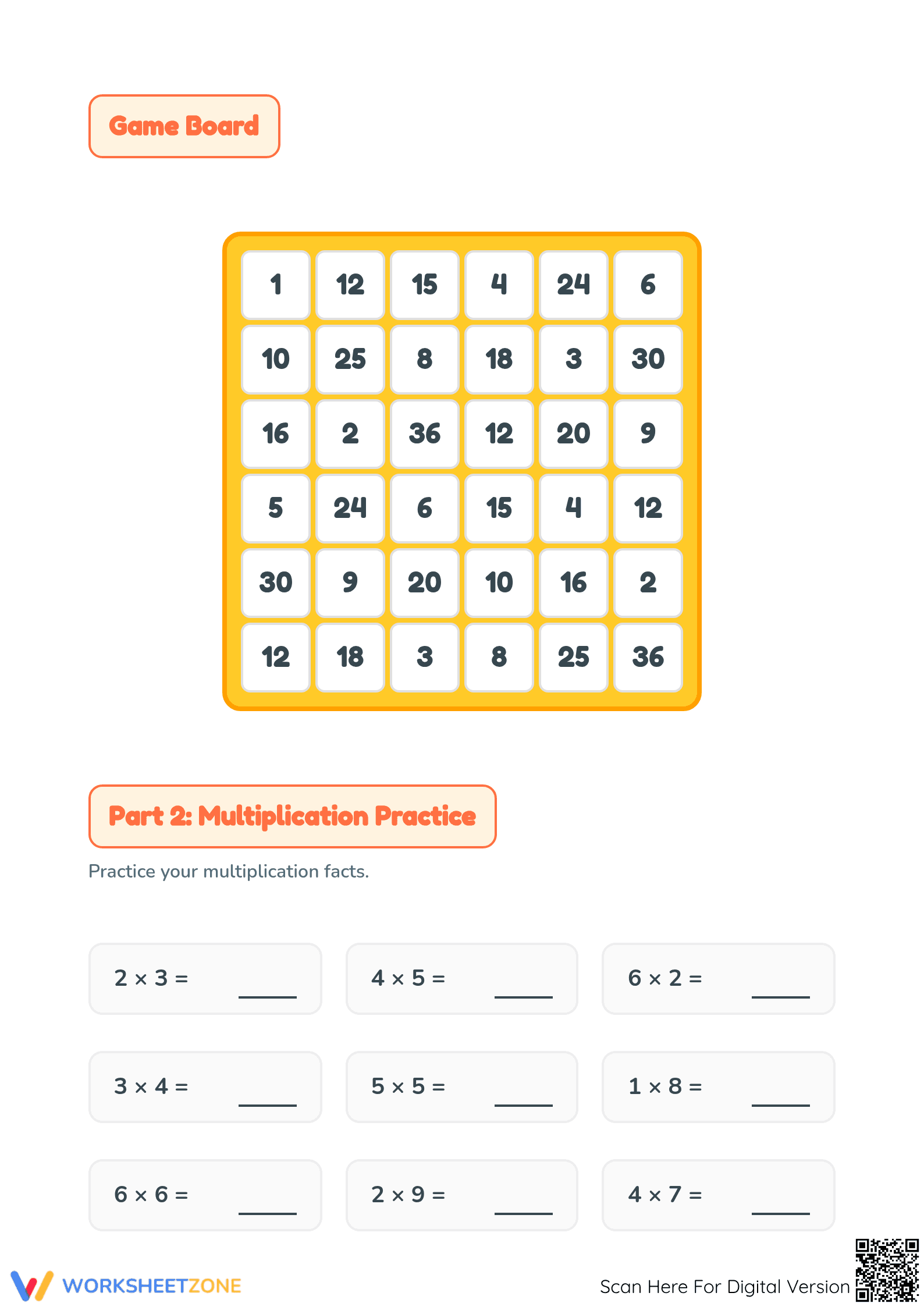 Grade 3 Multiplying Madness — Printable No-Prep Worksheet - Page 2