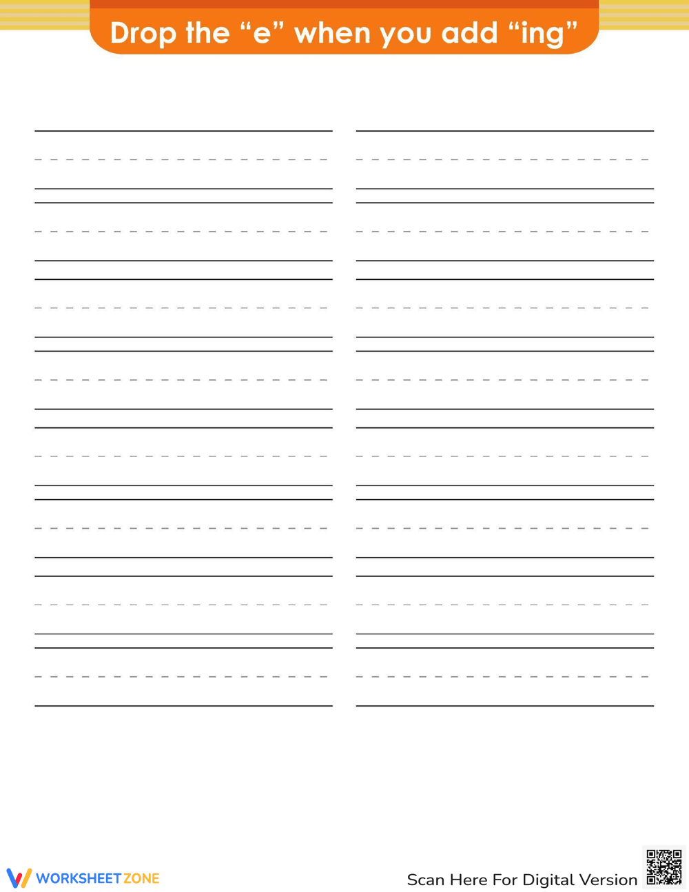 Drop E, Add ING: Spelling Rule Practice - Page 3