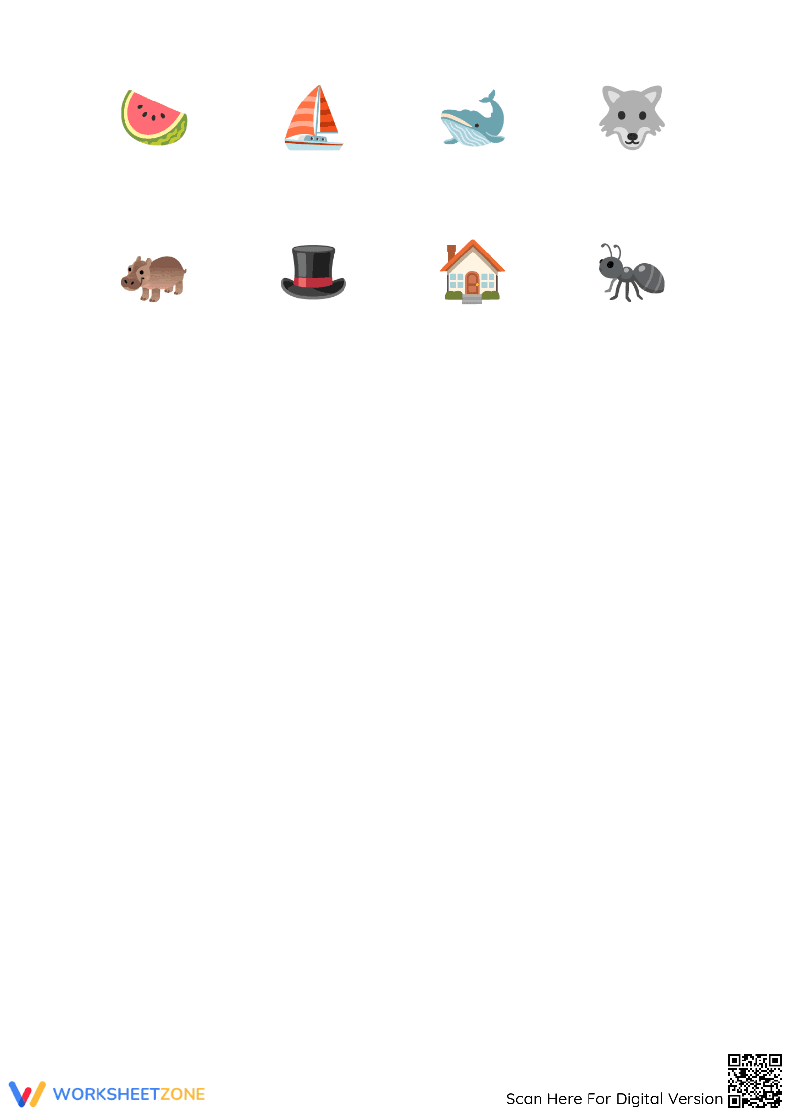 Grade K Beginning Sounds — Printable No-Prep Worksheet - Page 2