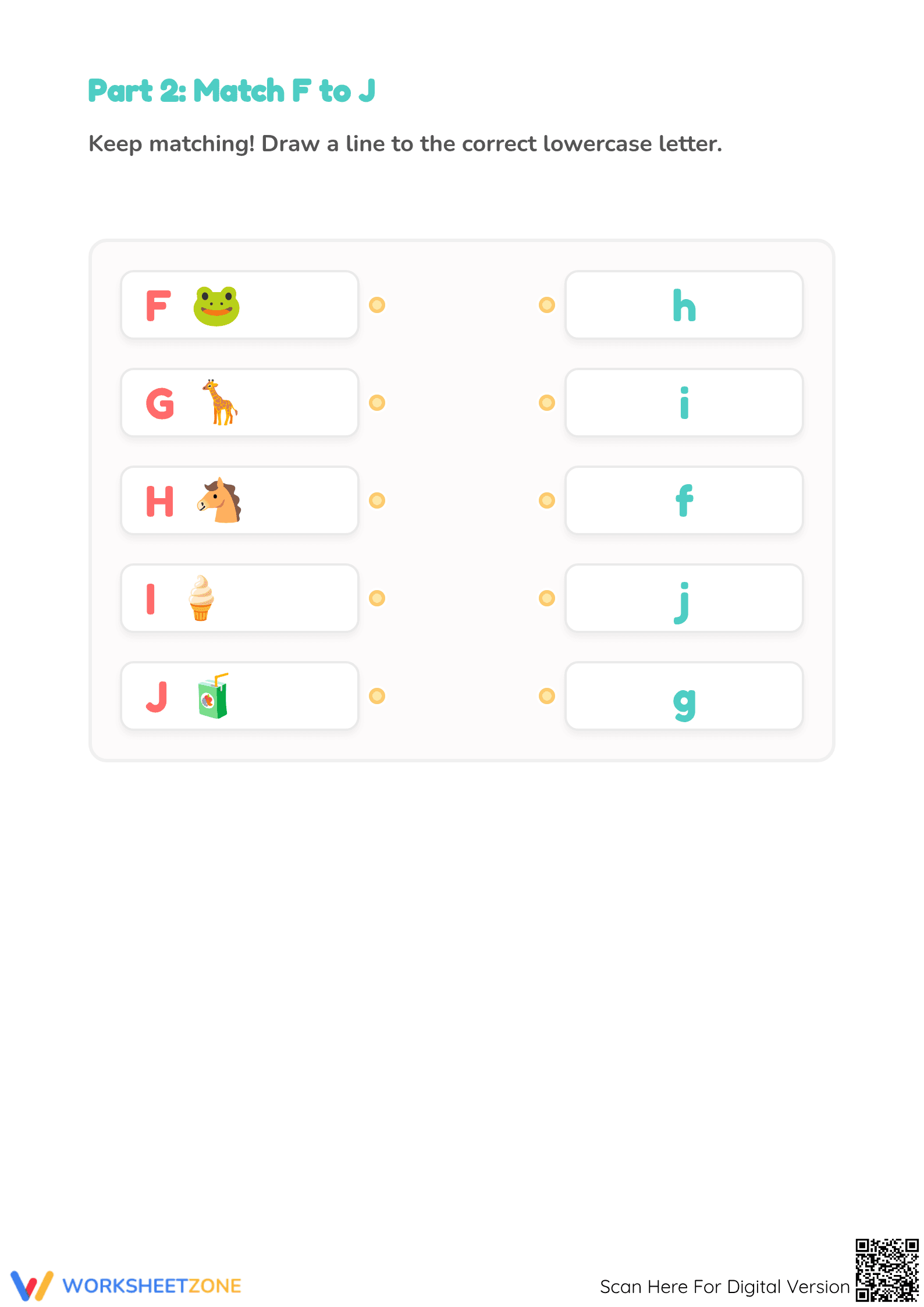 Printable Alphabet Match Up Worksheet | Grade K-1 Essential - Page 2