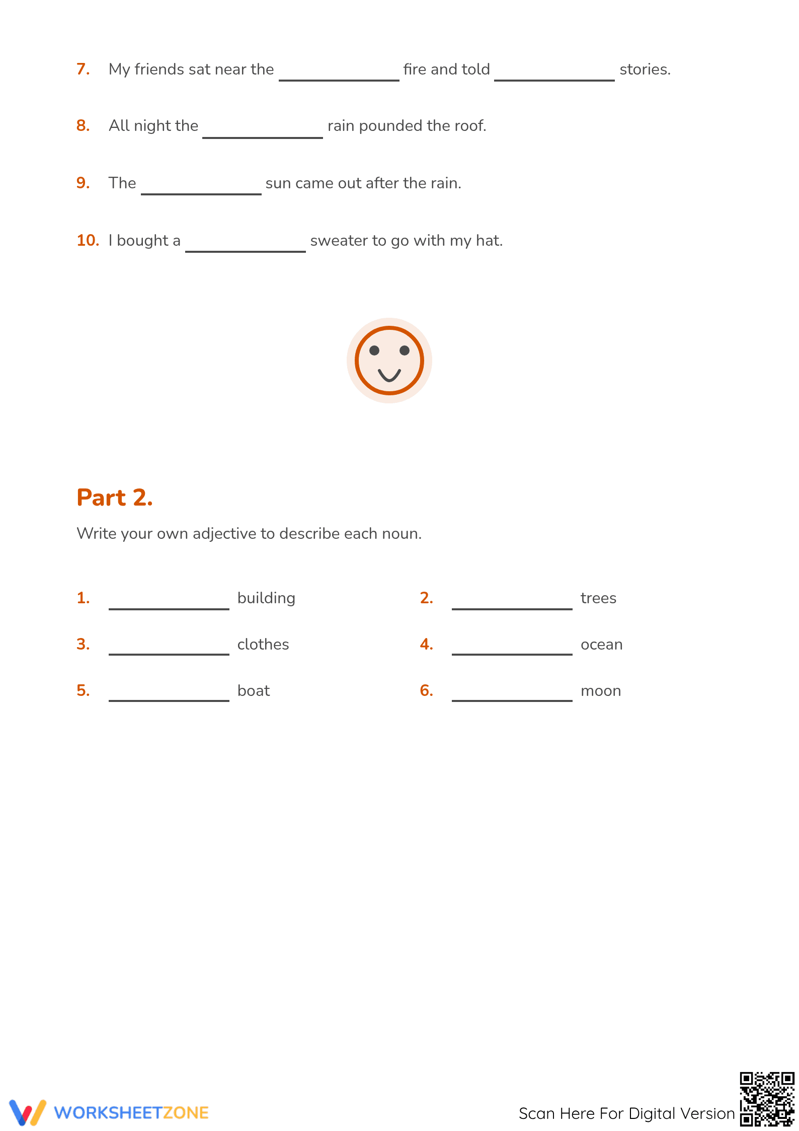 Essential Adjectives Worksheet for Grade 3 | Printable - Page 2