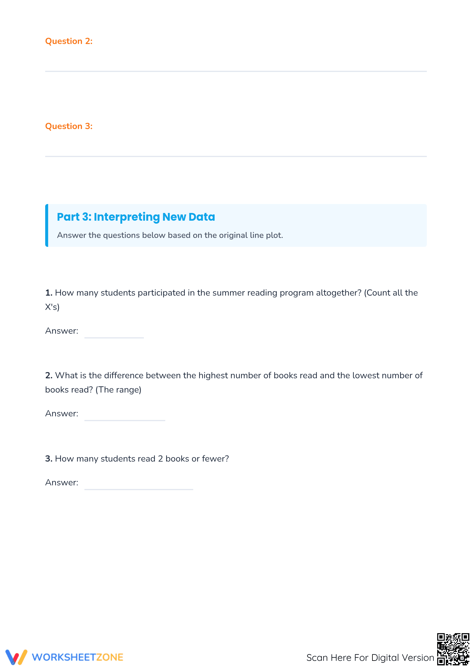 Printable Line Plot Worksheet | Grade 3 Math Essential - Page 2