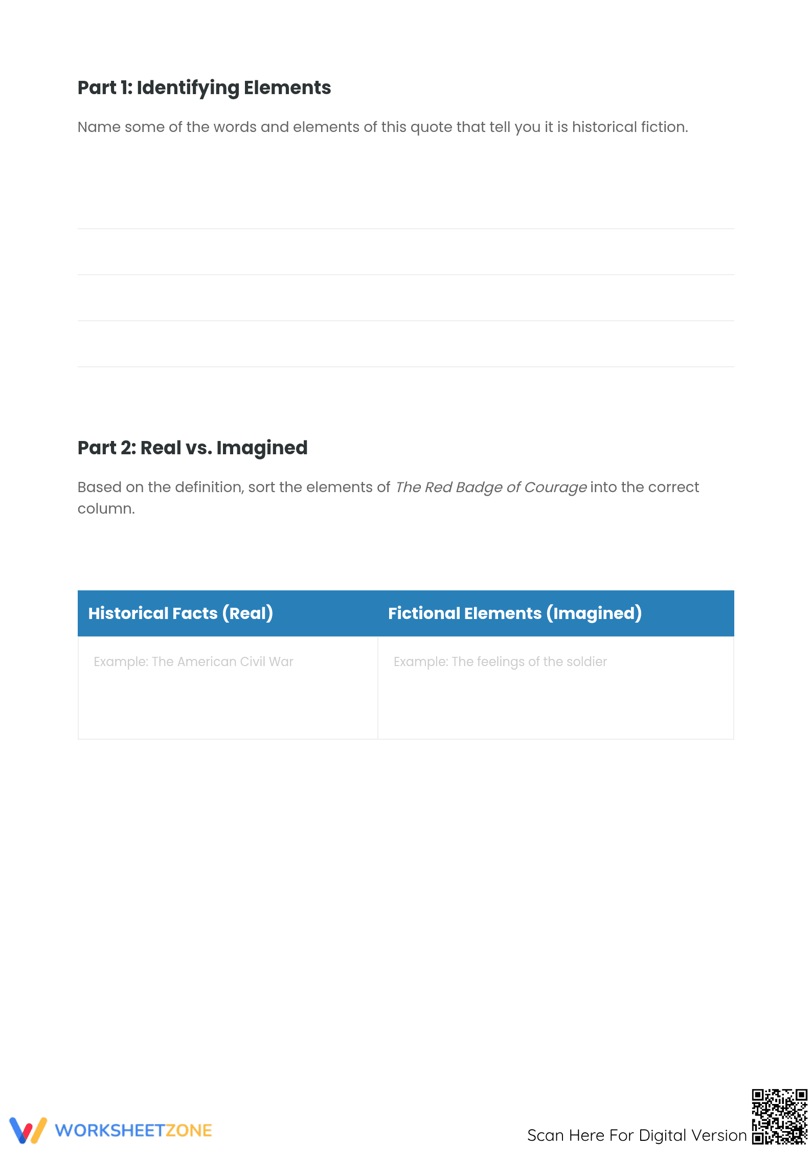 Historical Fiction Worksheet | Grade 4 Printable ELA - Page 2