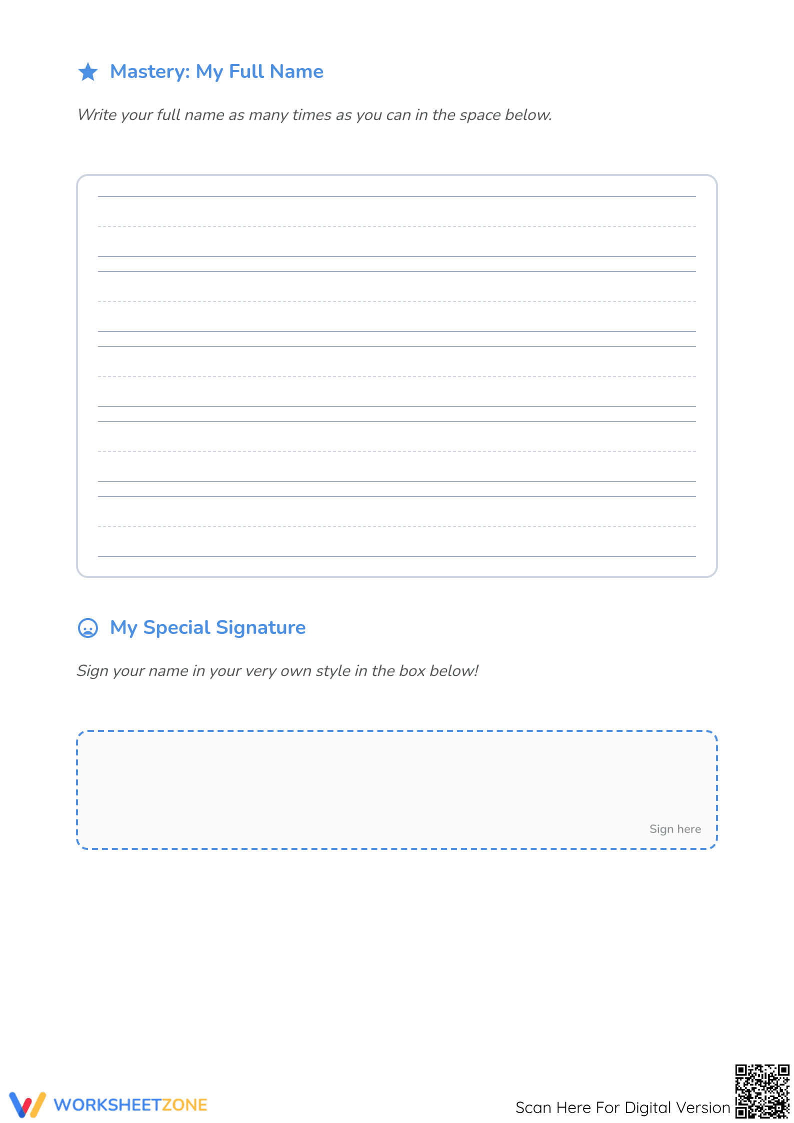Printable First and Last Name Worksheet | Grade 1 ELA - Page 3