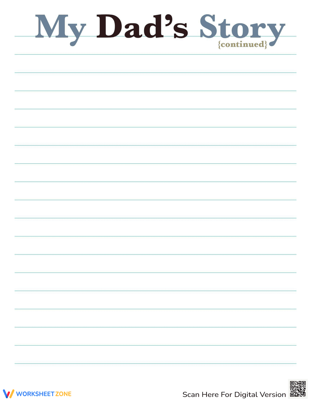 Father's Day Essay Writing Worksheet - Page 3
