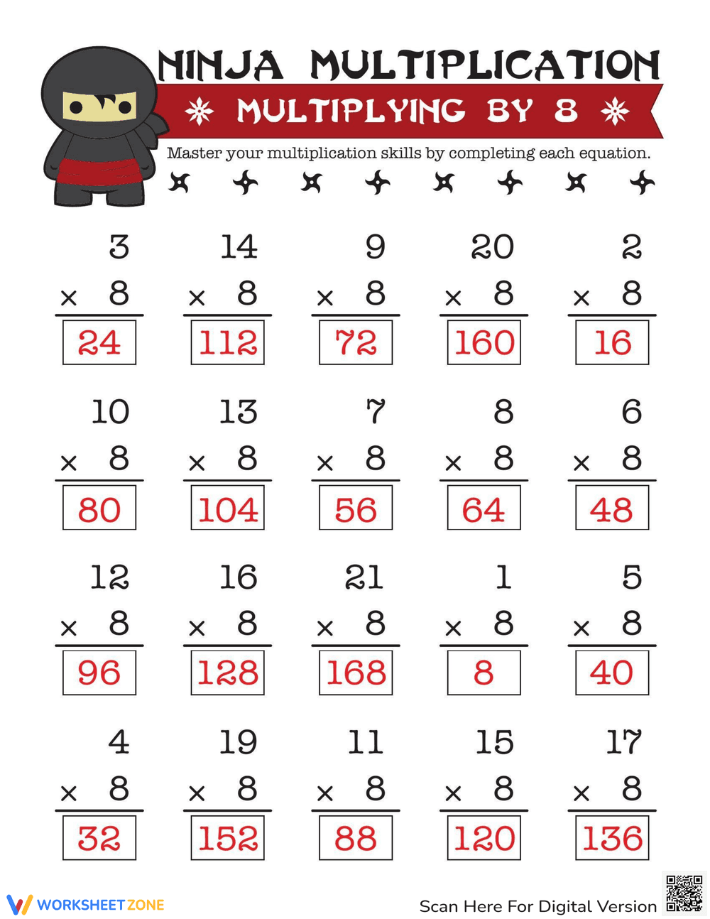 Multiplying by 7: Math Worksheet Practice - Page 3