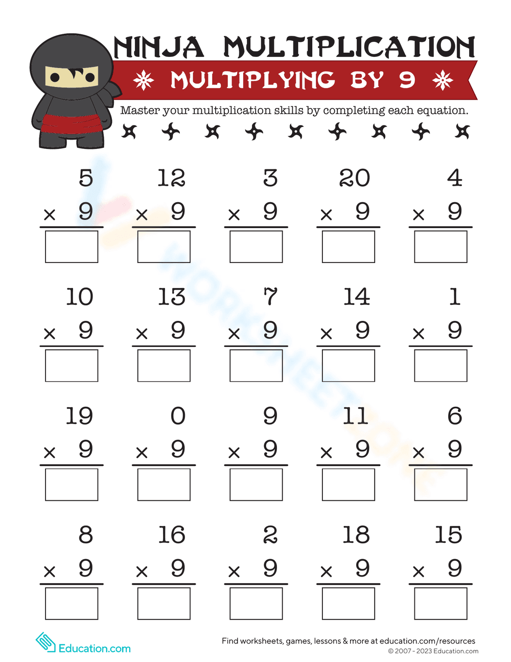 Multiplying by 7: Math Worksheet Practice - Page 5