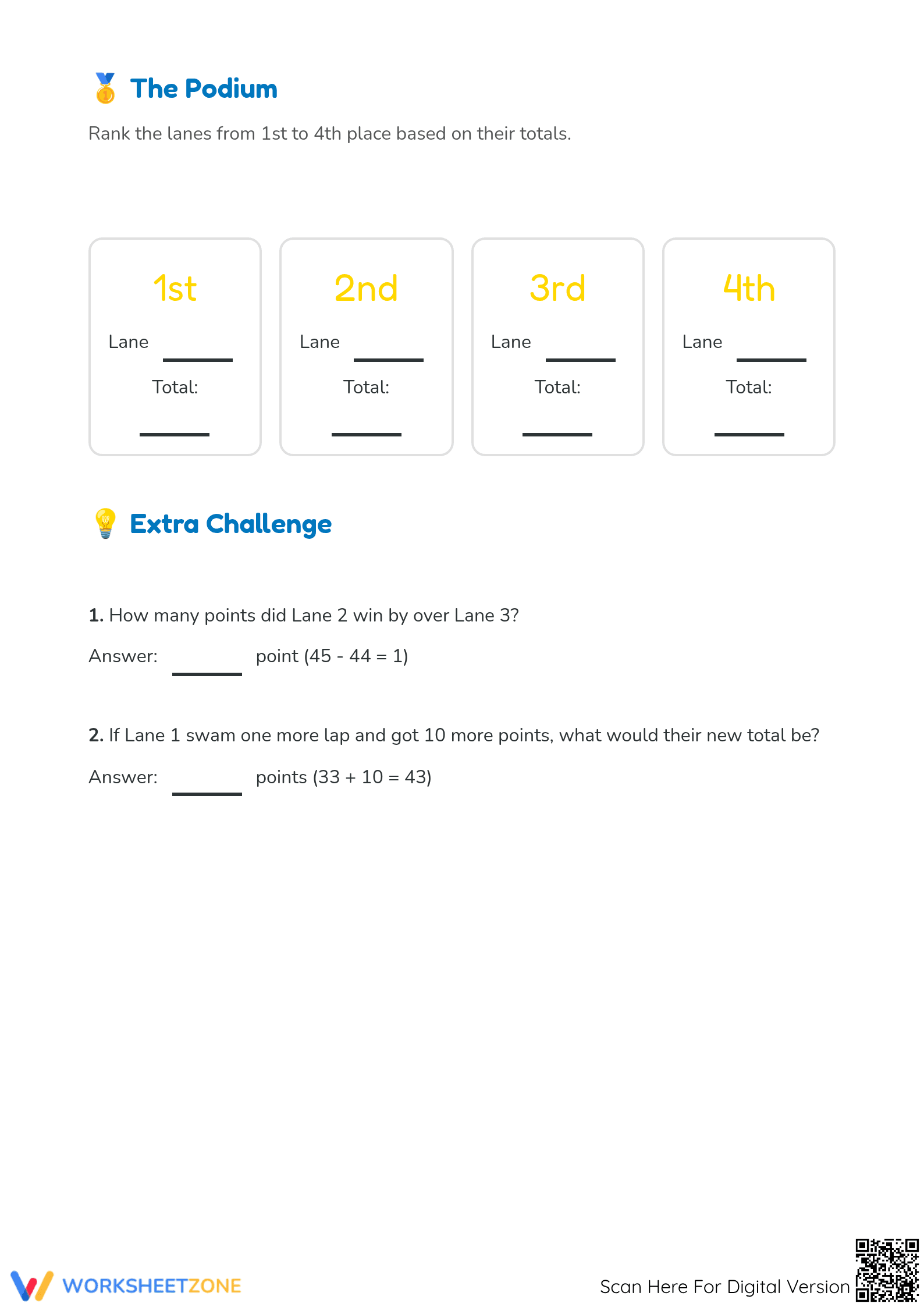 Printable Olympic Addition Worksheet | Grade 1 Math - Page 3