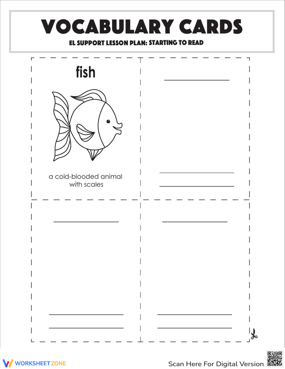 Vocabulary Cards: Starting to Read - Page 3