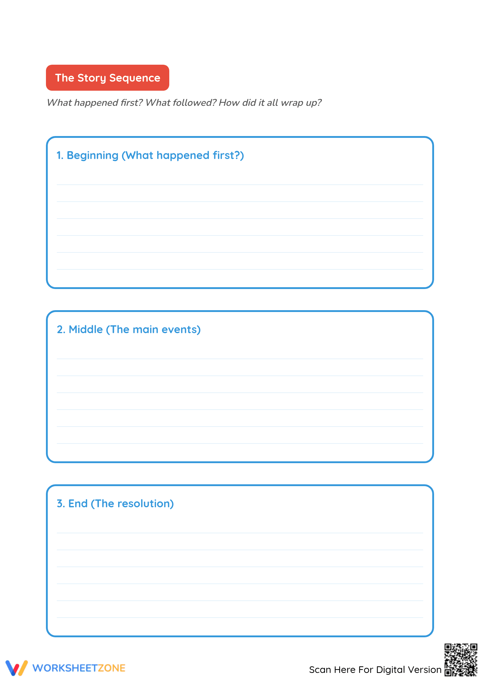 Printable Narrative Story Organizer | Grade 2-3 ELA - Page 2