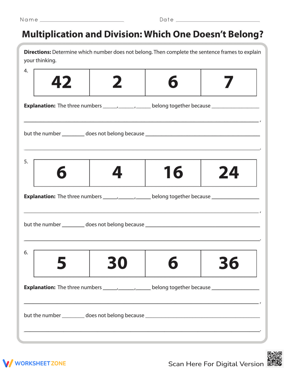 Multiplication and Division: Which One Doesn't Belong? - Page 2