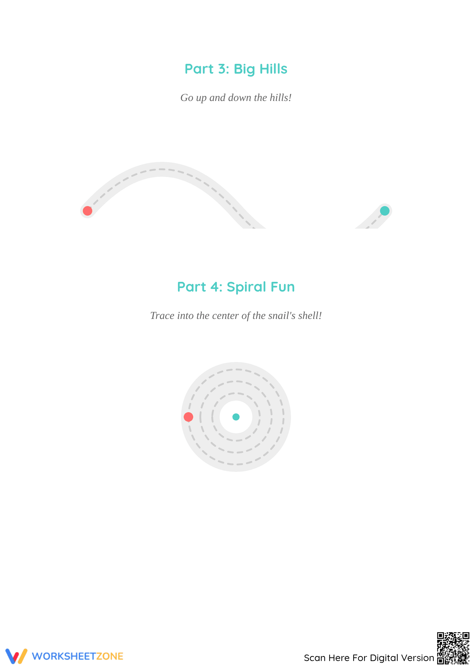 Essential Tracing Curved Lines Worksheet for Preschool - Page 2