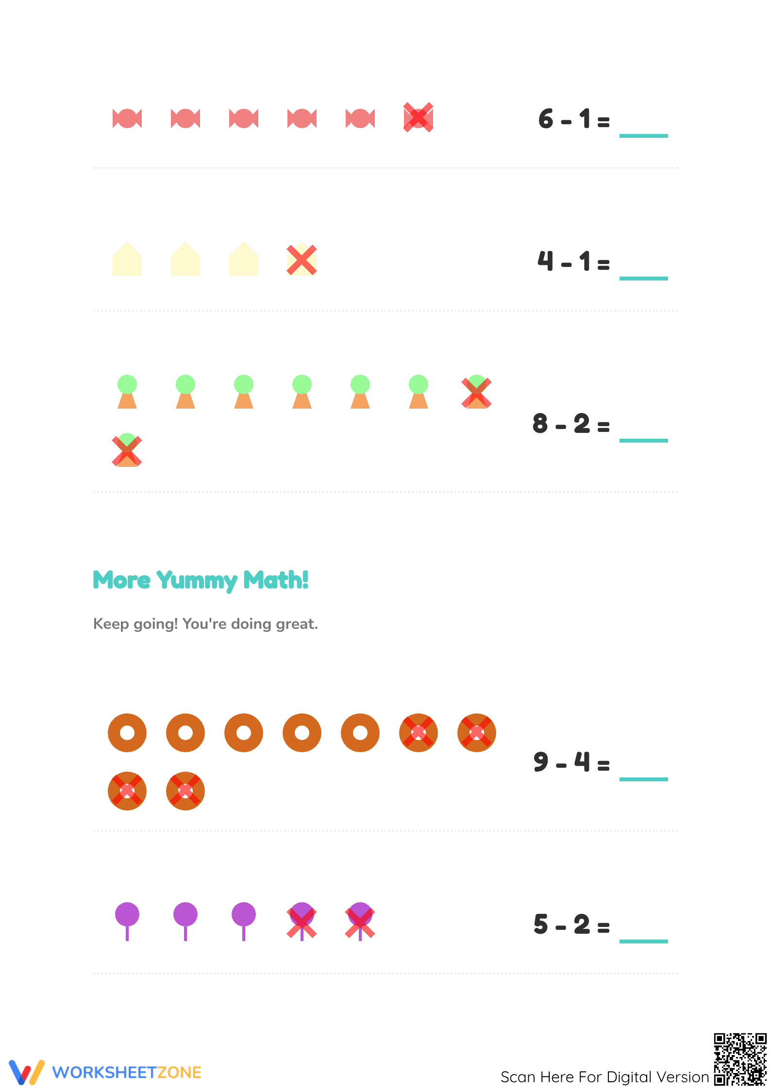 Preschool Subtraction Worksheet | Grade K Essential - Page 2