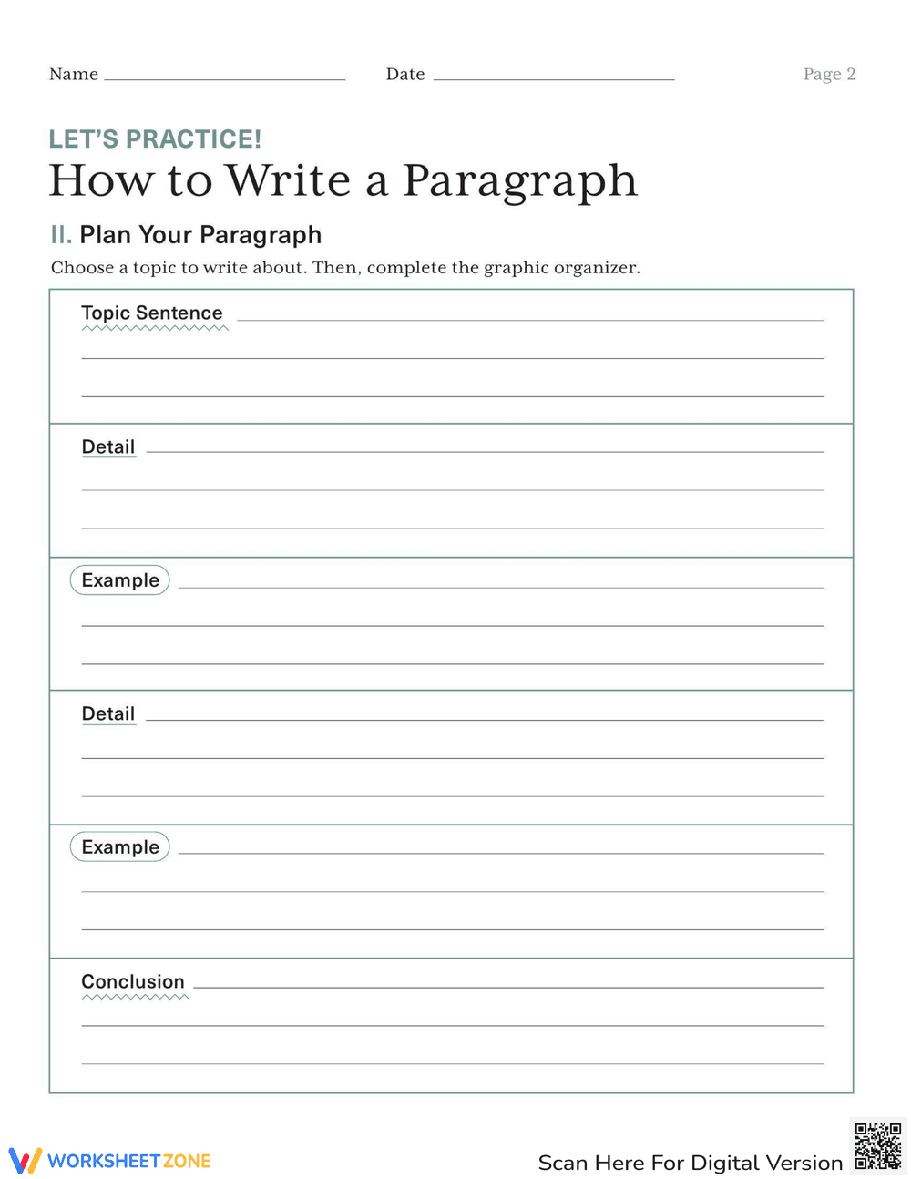How to Write a Paragraph: Writing Skills Practice - Page 2