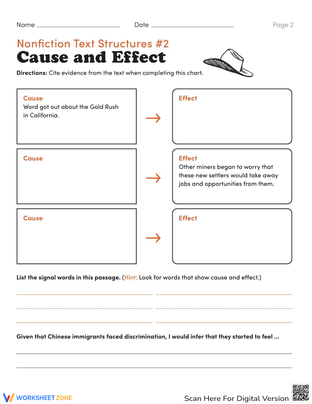 Nonfiction Cause and Effect - Page 2