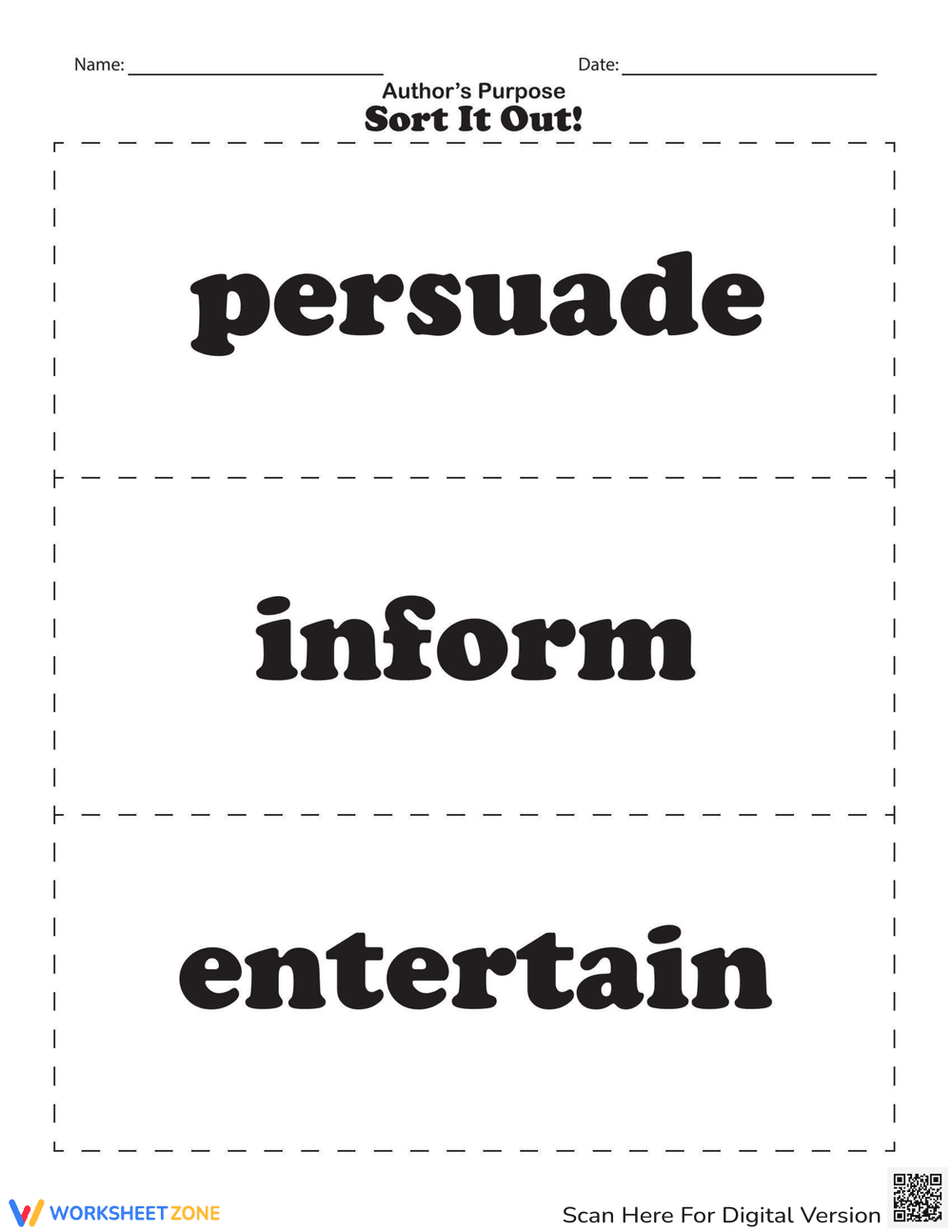 Author's Purpose: Sort It Out! - Page 5
