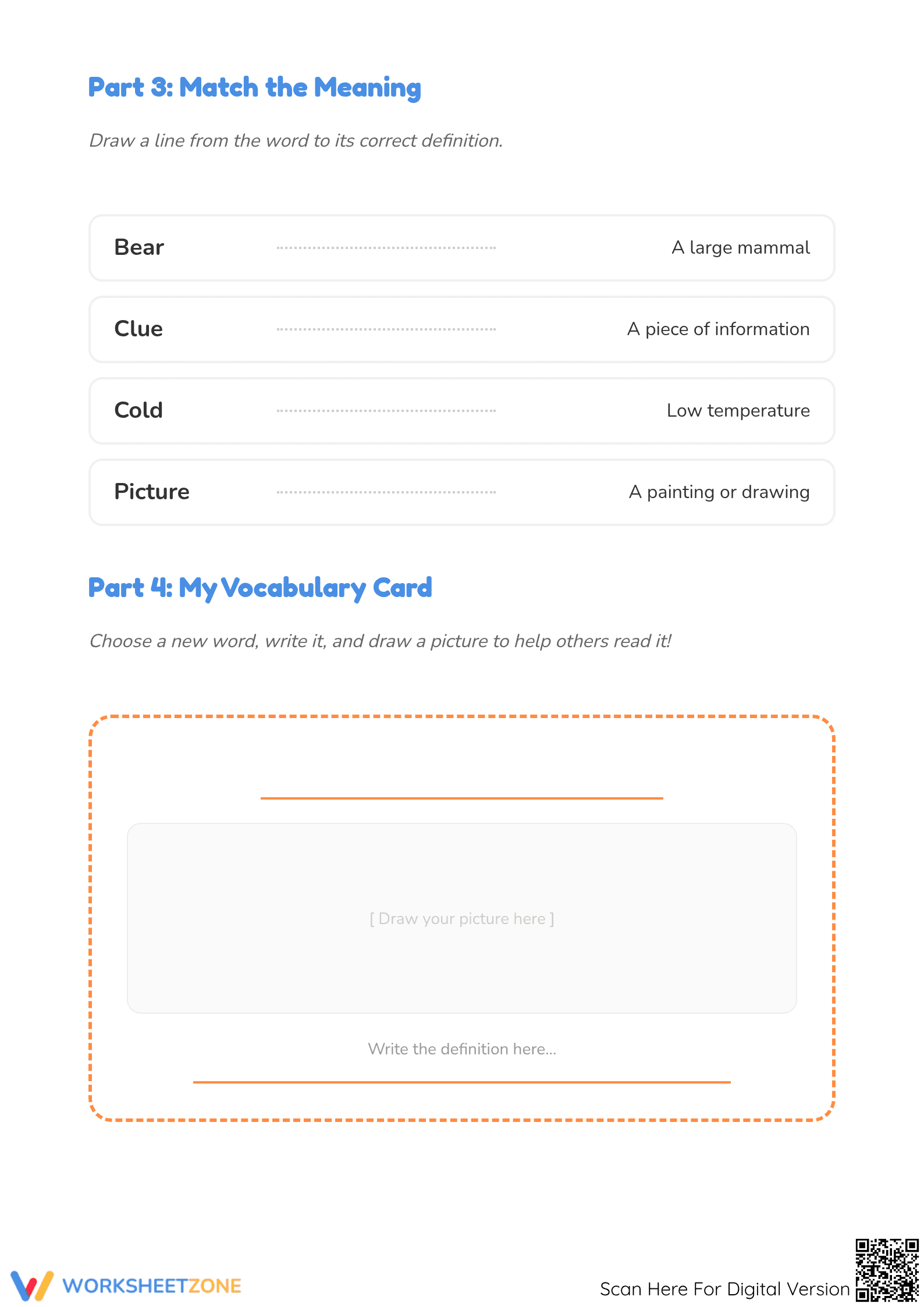 Kindergarten Vocabulary Cards: Essential Reading Clues - Page 3